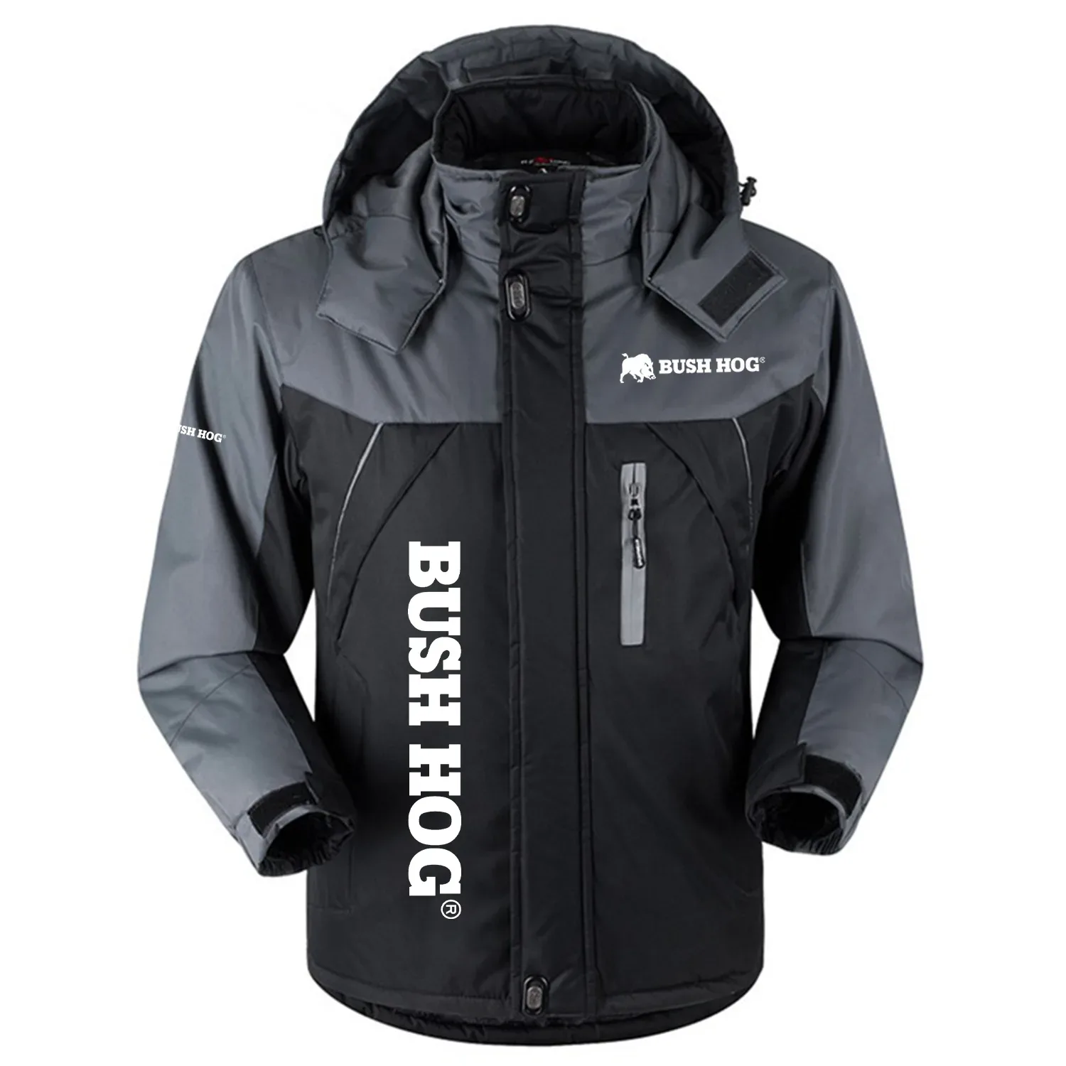 Bush Hog Exclusive Logo Outdoor Charging Suit Slim Fit Plush Waterproof Windproof Jacket Detachable Hood OUFAPCS0819BHZ – Bush Hog Gift