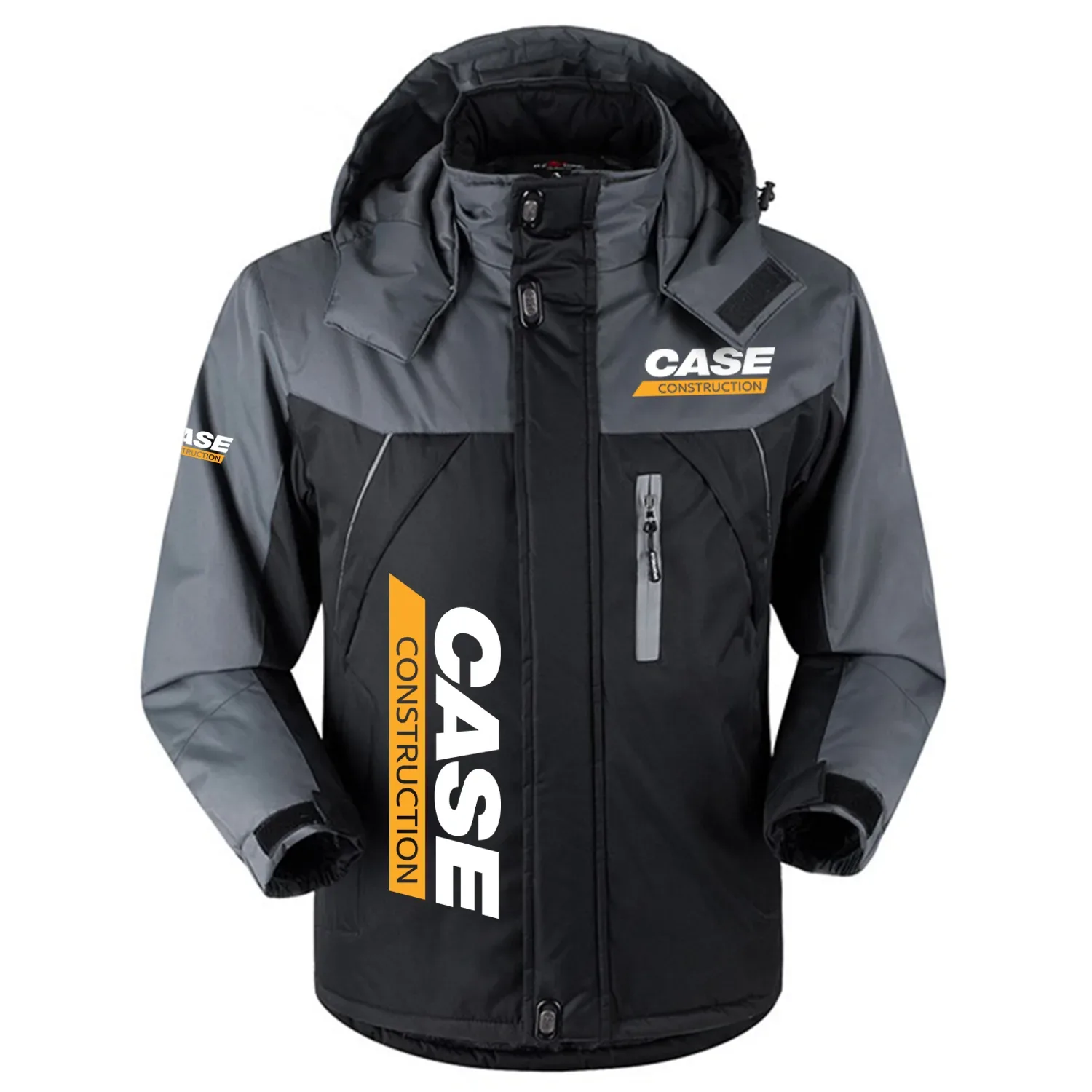 Case Construction Exclusive Logo Outdoor Charging Suit Slim Fit Plush Waterproof Windproof Jacket Detachable Hood OUFAPCS0819CCZ – Case Construction Gift