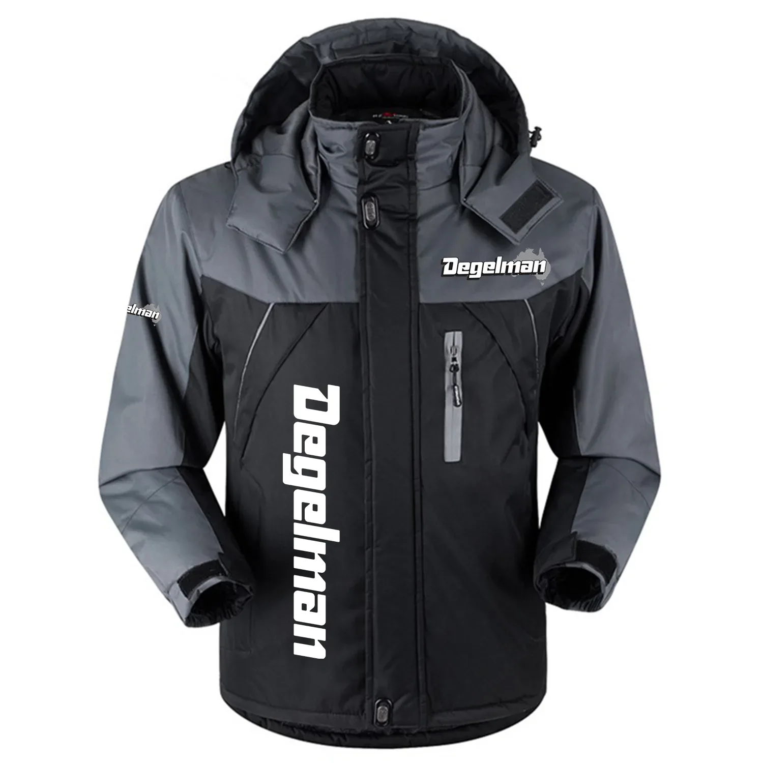 Degelman Industries Exclusive Logo Outdoor Charging Suit Slim Fit Plush Waterproof Windproof Jacket Detachable Hood OUFAPCS0819DIZ – Degelman Industries Gift