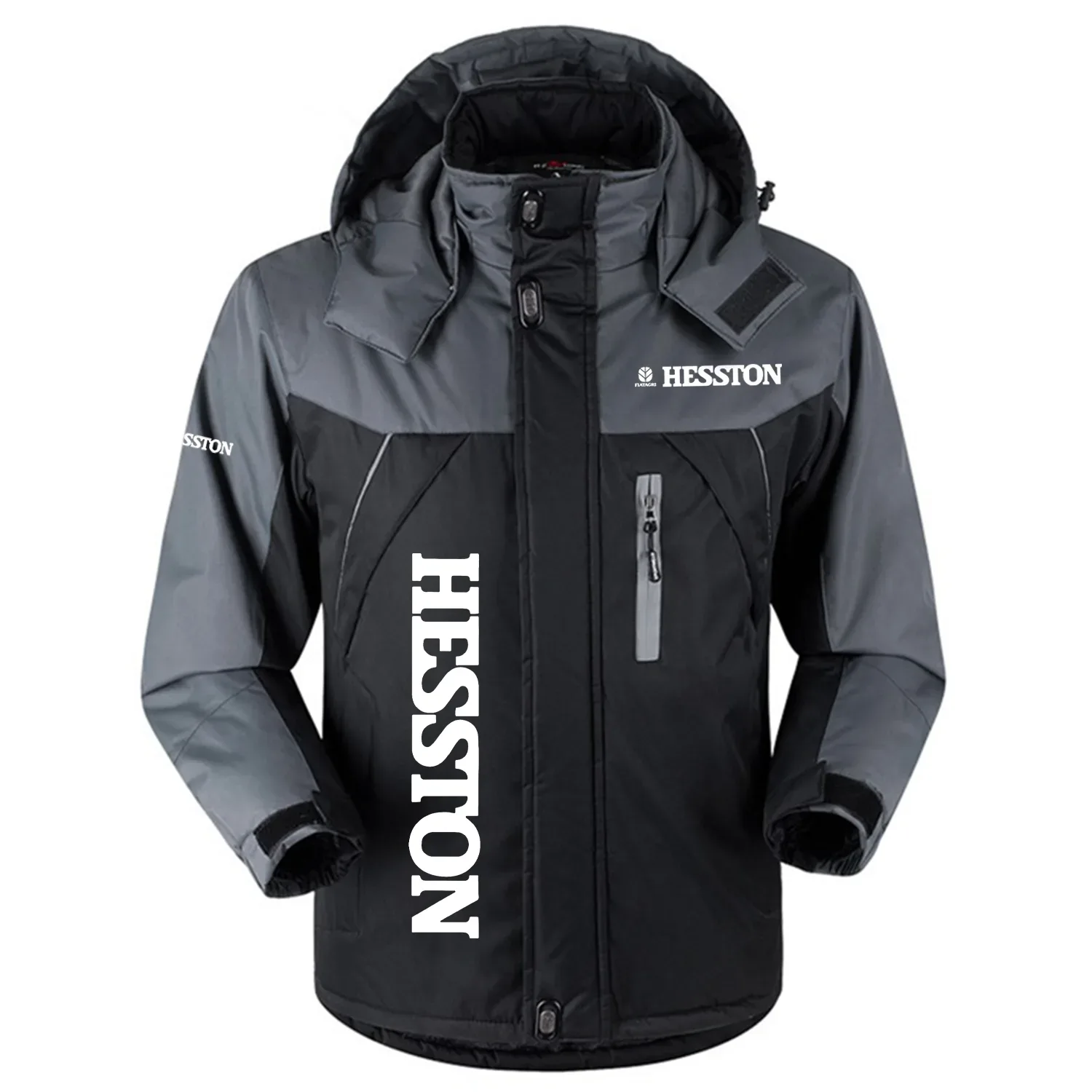 Hesston Exclusive Logo Outdoor Charging Suit Slim Fit Plush Waterproof Windproof Jacket Detachable Hood OUFAPCS0819HTZ – Hesston Gift