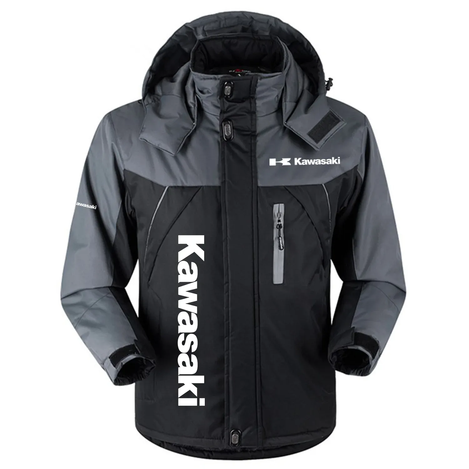 Kawasaki Exclusive Logo Outdoor Charging Suit Slim Fit Plush Waterproof Windproof Jacket Detachable Hood OUFAPCS0819KAZ – Kawasaki Gift Kawasaki Exclusive Logo Outdoor Charging Suit Slim Fit Plush Waterproof Windproof Jacket Detachable Hood OUFAPCS0819KAZ – Kawasaki Gift