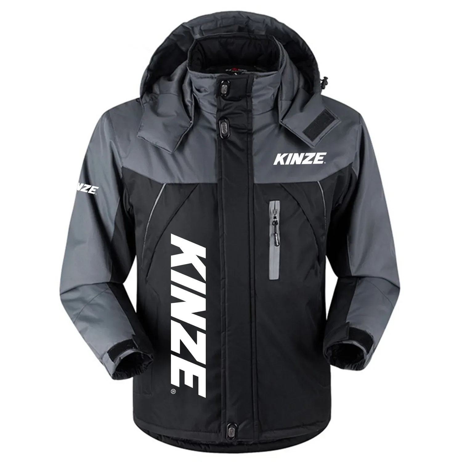 Kinze Manufacturing Exclusive Logo Outdoor Charging Suit Slim Fit Plush Waterproof Windproof Jacket Detachable Hood OUFAPCS0819KMZ – Kinze Manufacturing Gift