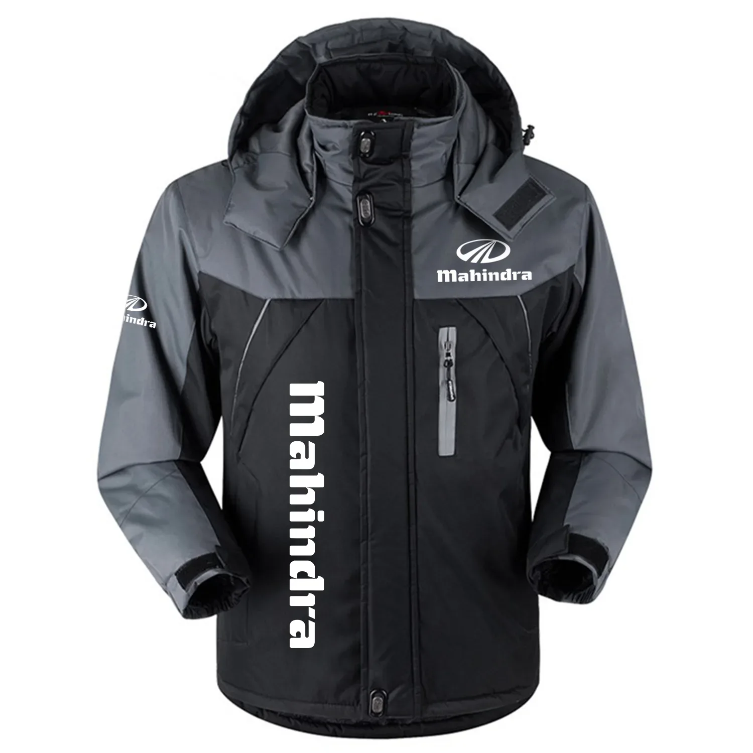 Mahindra Exclusive Logo Outdoor Charging Suit Slim Fit Plush Waterproof Windproof Jacket Detachable Hood OUFAPCS0819MDZ – Mahindra Gift