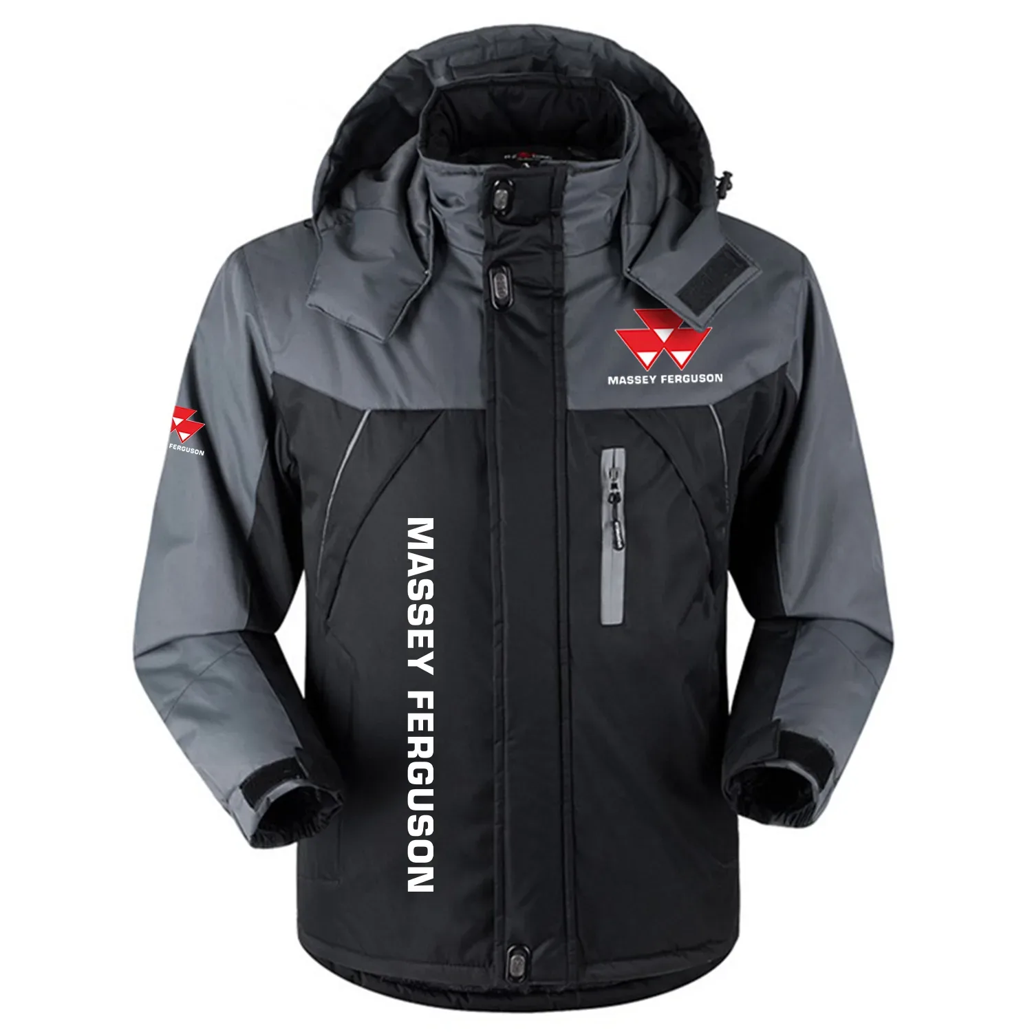 Massey Ferguson Exclusive Logo Outdoor Charging Suit Slim Fit Plush Waterproof Windproof Jacket Detachable Hood OUFAPCS0819MFZ – Massey Ferguson Gift