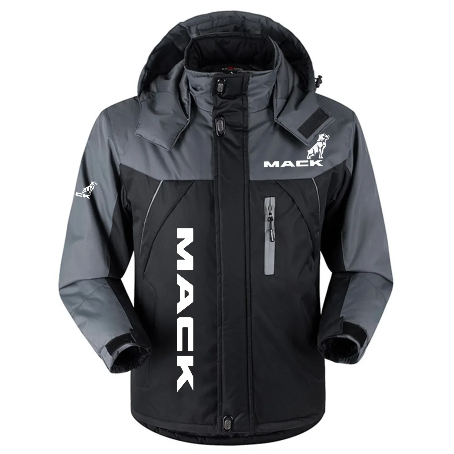 Mack Trucks Exclusive Logo Outdoor Charging Suit Slim Fit Plush Waterproof Windproof Jacket Detachable Hood OUFAPCS0819MTZ – Mack Trucks Gift