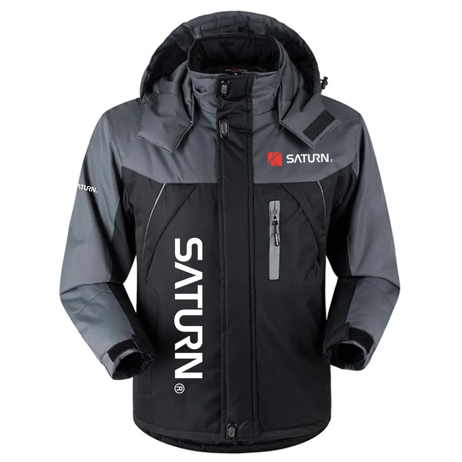 Saturn Exclusive Logo Outdoor Charging Suit Slim Fit Plush Waterproof Windproof Jacket Detachable Hood OUFAPCS0819SRZ – Saturn Jacket