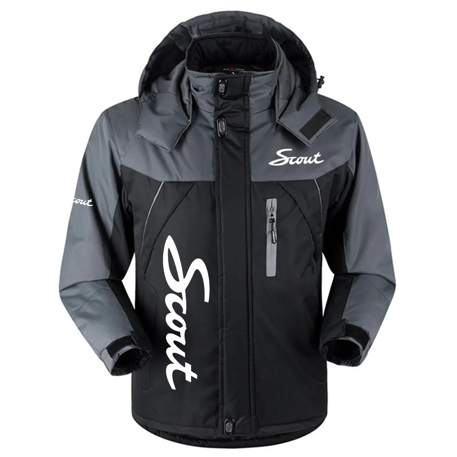 Scout Exclusive Logo Outdoor Charging Suit Slim Fit Plush Waterproof Windproof Jacket Detachable Hood OUFAPCS0819STZ – Scout Gift