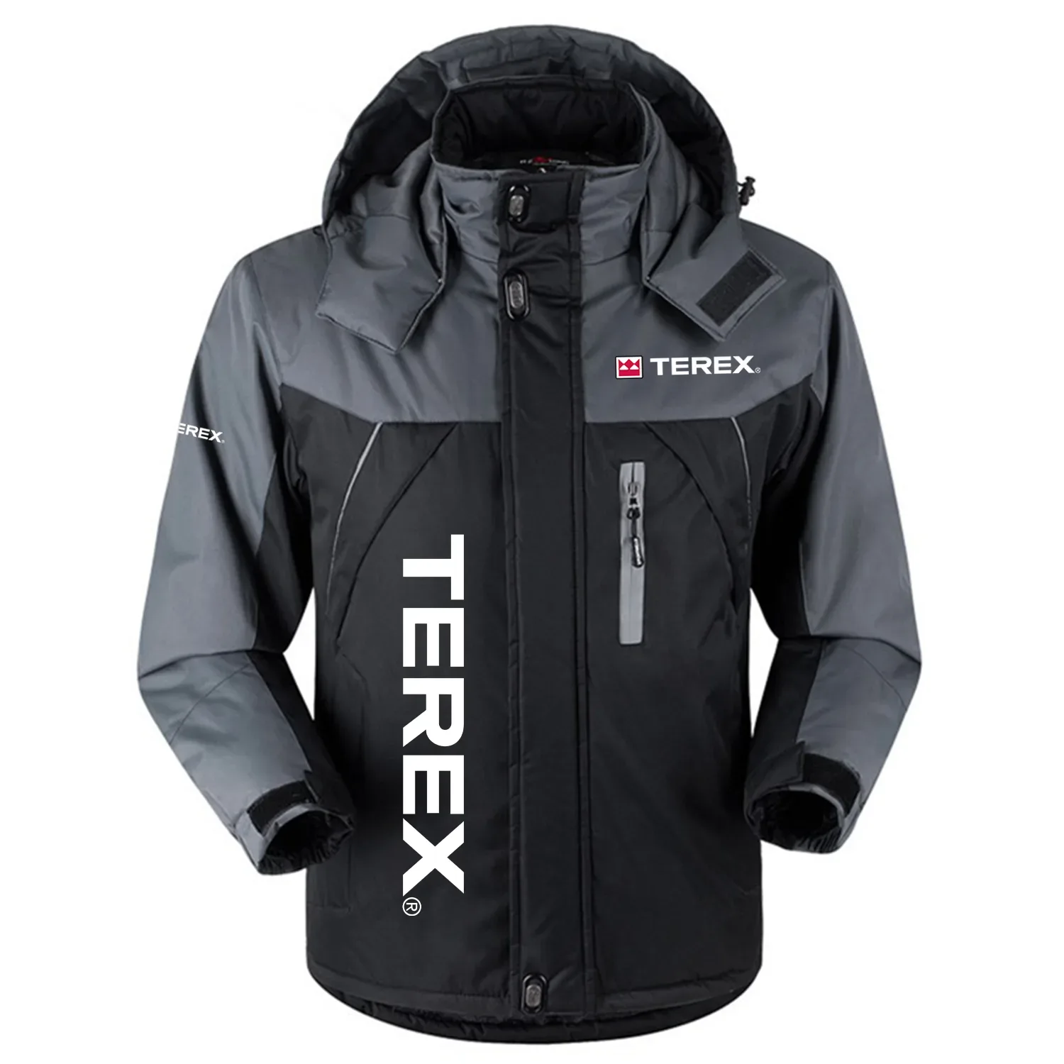 Terex Exclusive Logo Outdoor Charging Suit Slim Fit Plush Waterproof Windproof Jacket Detachable Hood OUFAPCS0819TXZ – Terex Gift