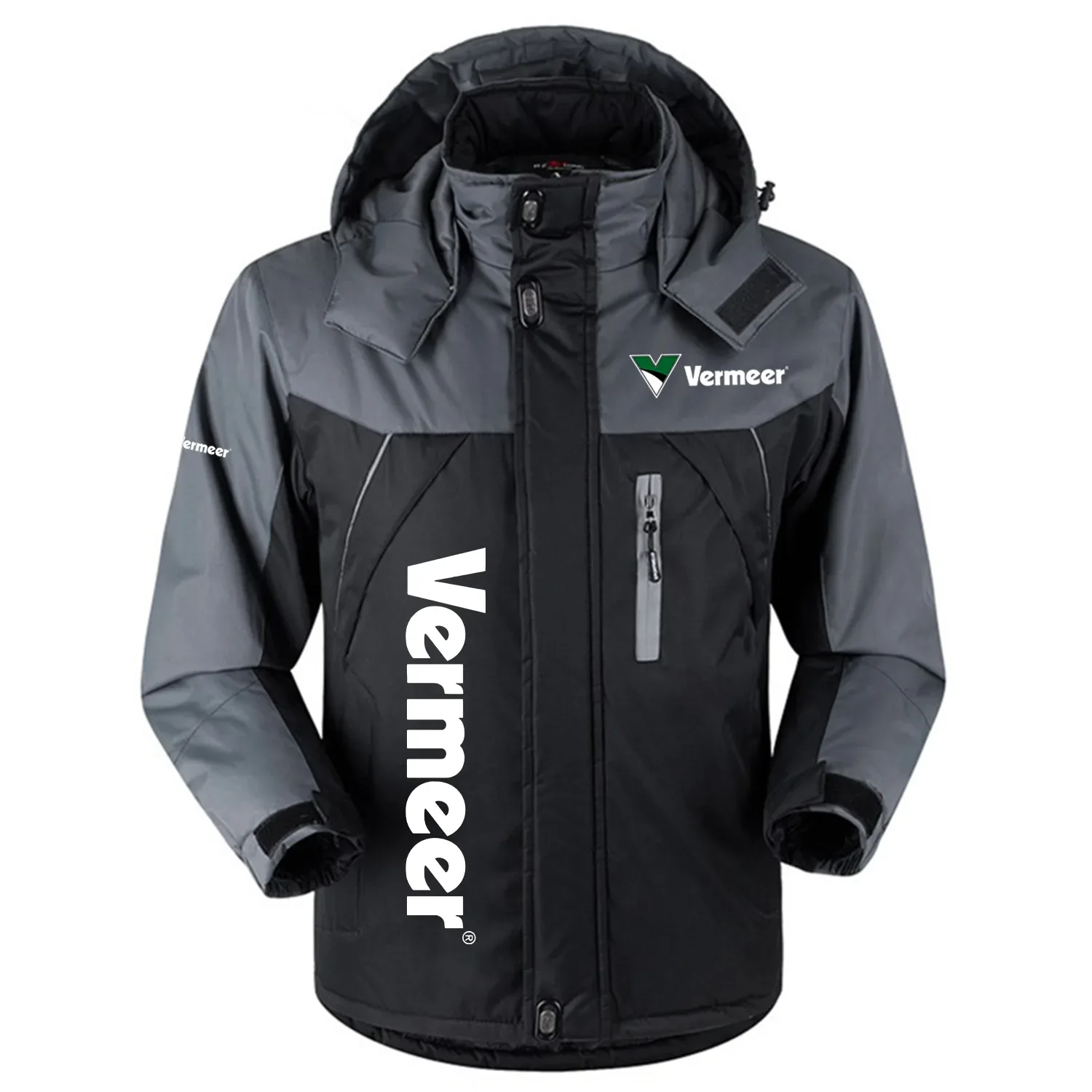 Vermeer Exclusive Logo Outdoor Charging Suit Slim Fit Plush Waterproof Windproof Jacket Detachable Hood OUFAPCS0819VMZ – Vermeer Gift