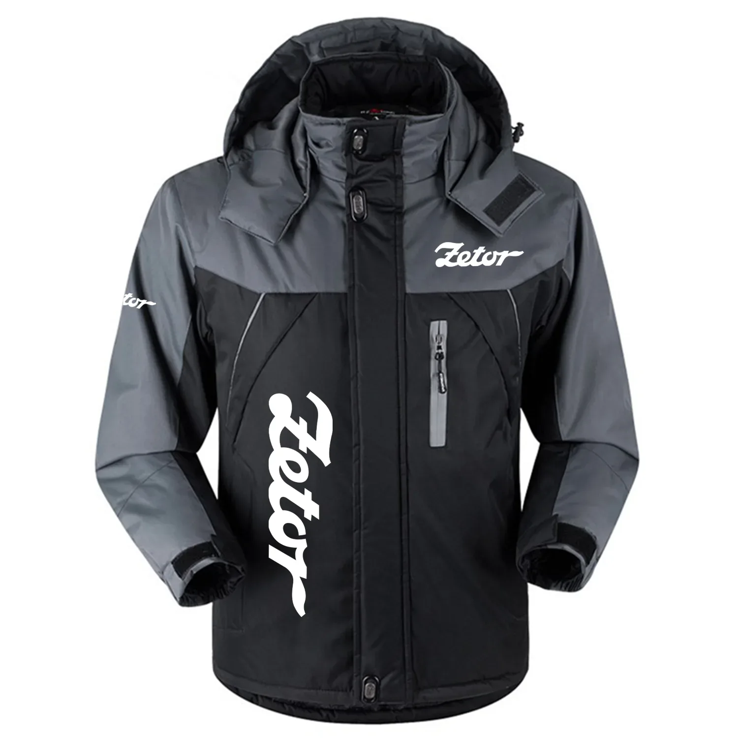 Zetor Exclusive Logo Outdoor Charging Suit Slim Fit Plush Waterproof Windproof Jacket Detachable Hood OUFAPCS0819ZTZ – Zetor Gift