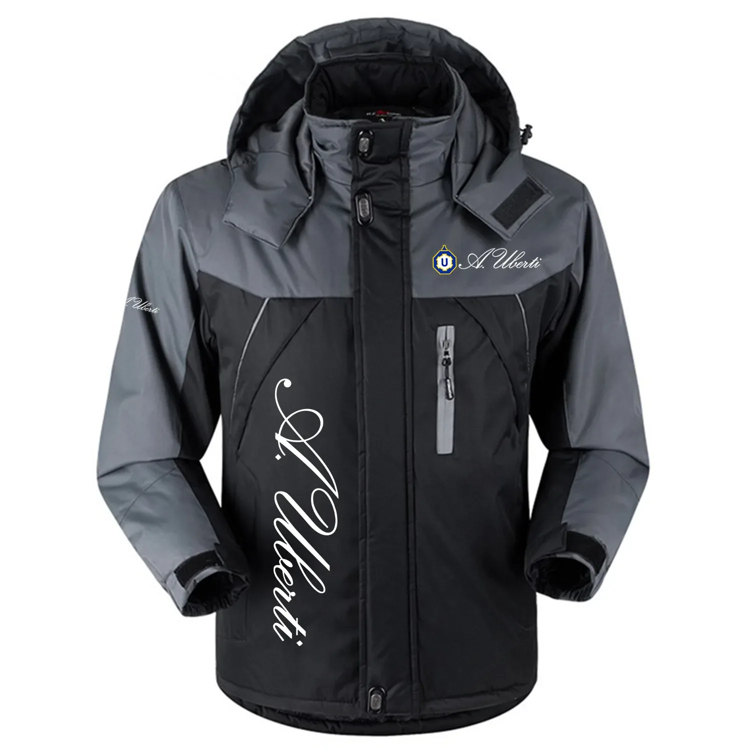 Uberti Exclusive Logo Outdoor Charging Suit Slim Fit Plush Waterproof Windproof Jacket Detachable Hood OUHUPCS0815AUZ – Uberti Jacket