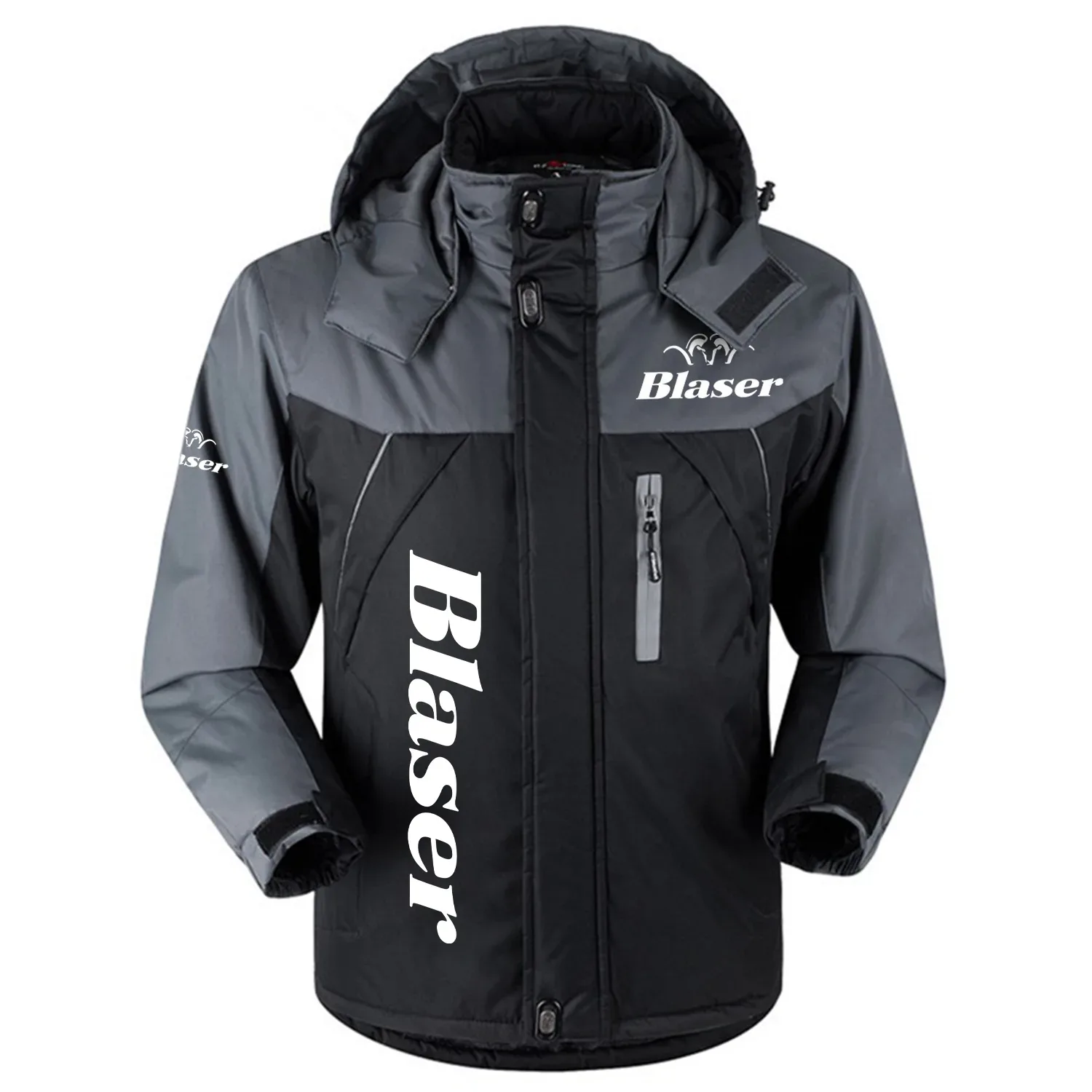 Blaser Exclusive Logo Outdoor Charging Suit Slim Fit Plush Waterproof Windproof Jacket Detachable Hood OUHUPCS0815BSZ – Blaser Jacket