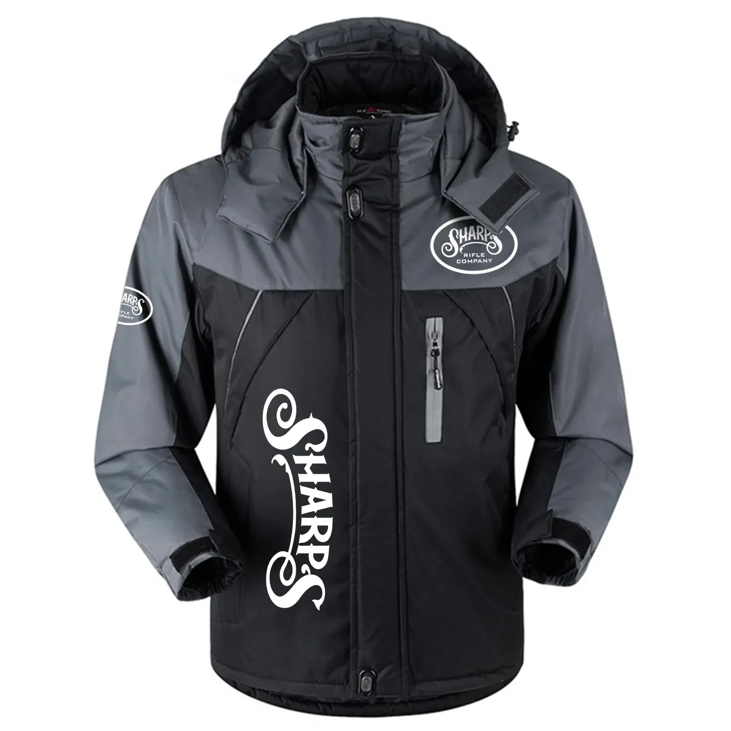 C. Sharps Exclusive Logo Outdoor Charging Suit Slim Fit Plush Waterproof Windproof Jacket Detachable Hood OUHUPCS0815CSZ – C. Sharps Jacket C. Sharps Exclusive Logo Outdoor Charging Suit Slim Fit Plush Waterproof Windproof Jacket Detachable Hood OUHUPCS0815CSZ – C. Sharps Jacket