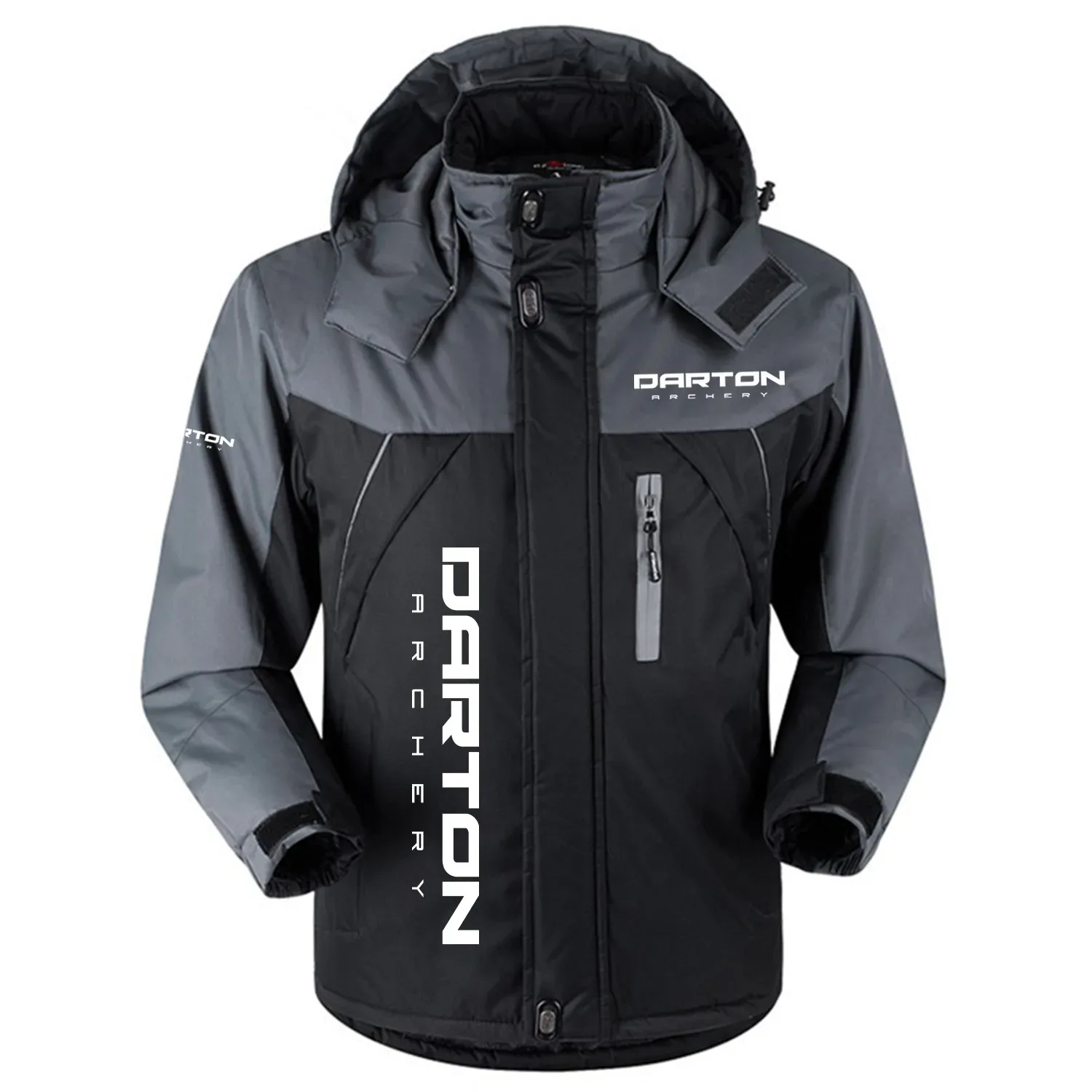 Darton Archery Exclusive Logo Outdoor Charging Suit Slim Fit Plush Waterproof Windproof Jacket Detachable Hood OUHUPCS0815DTZ – Darton Archery Jacket