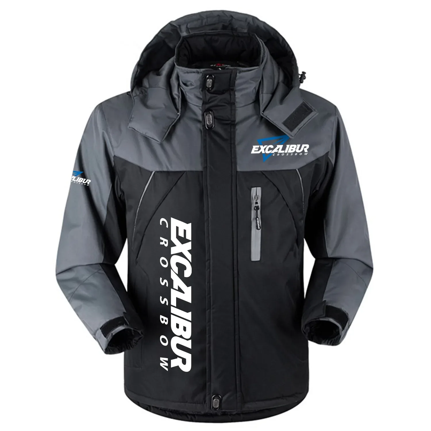 Excalibur Crossbow Exclusive Logo Outdoor Charging Suit Slim Fit Plush Waterproof Windproof Jacket Detachable Hood OUHUPCS0815ECZ – Excalibur Crossbow Jacket