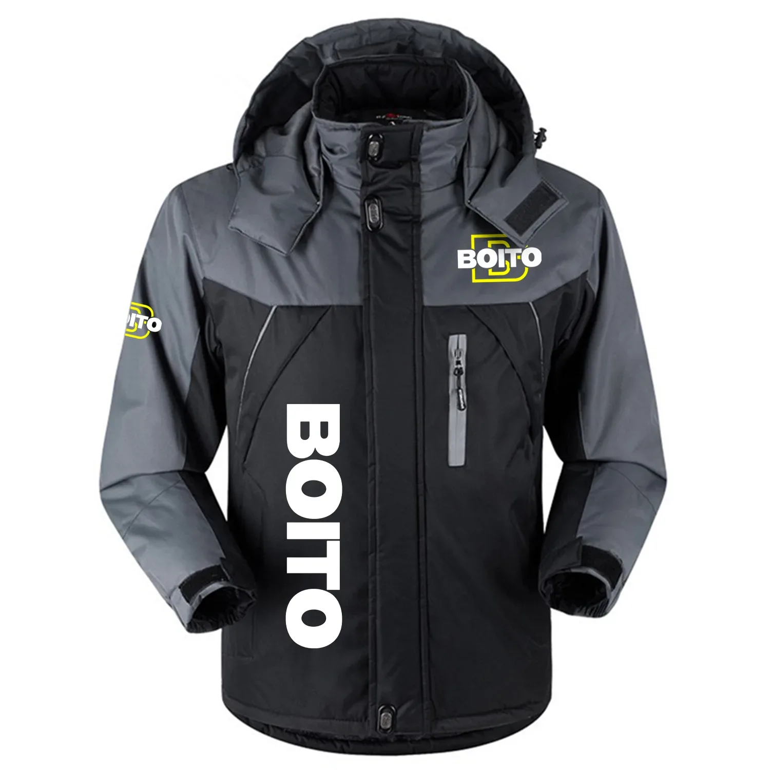E.R. Amantino Exclusive Logo Outdoor Charging Suit Slim Fit Plush Waterproof Windproof Jacket Detachable Hood OUHUPCS0815ERZ – E.R. Amantino Jacket