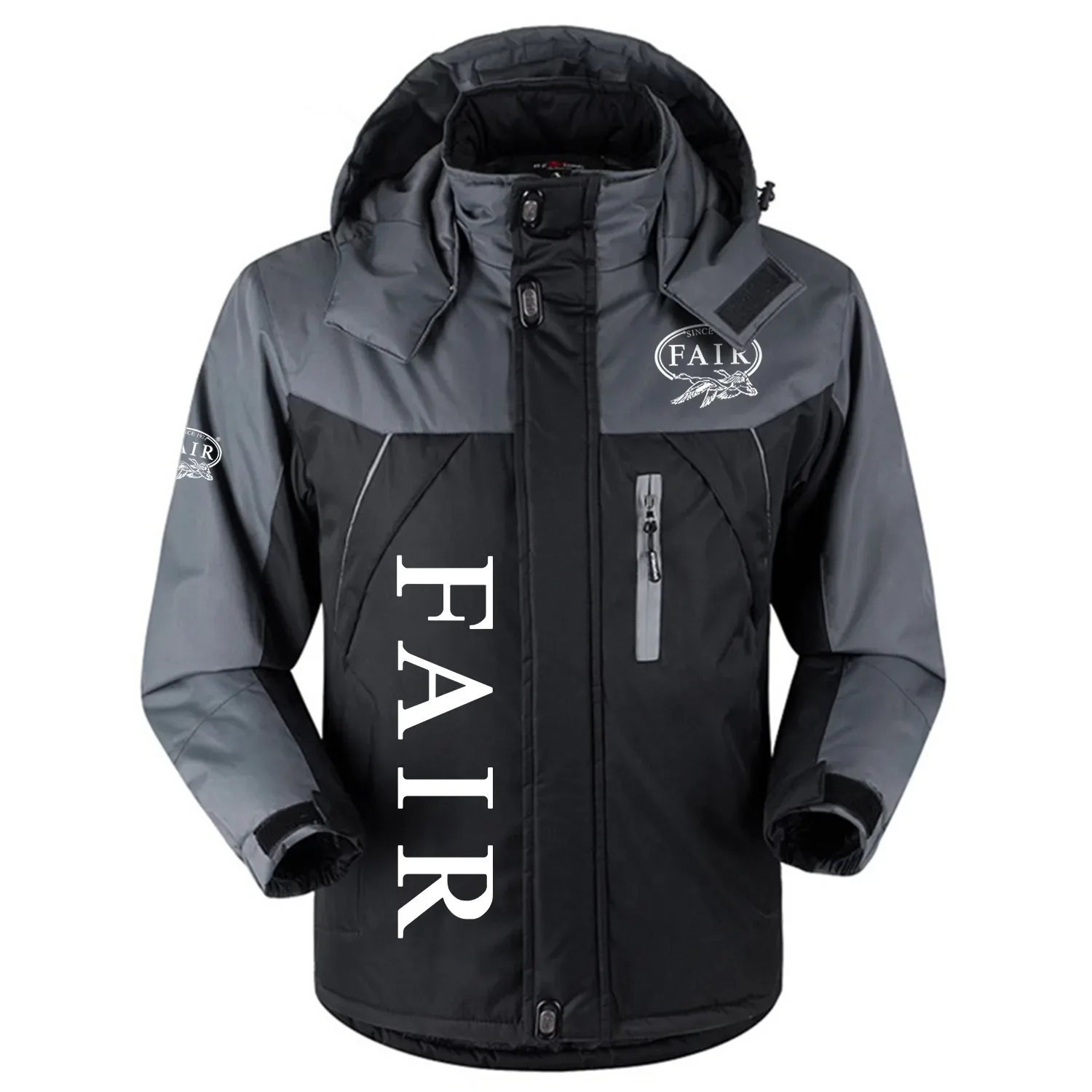 Fair Exclusive Logo Outdoor Charging Suit Slim Fit Plush Waterproof Windproof Jacket Detachable Hood OUHUPCS0815FIZ – Fair Jacket Fair Exclusive Logo Outdoor Charging Suit Slim Fit Plush Waterproof Windproof Jacket Detachable Hood OUHUPCS0815FIZ – Fair Jacket
