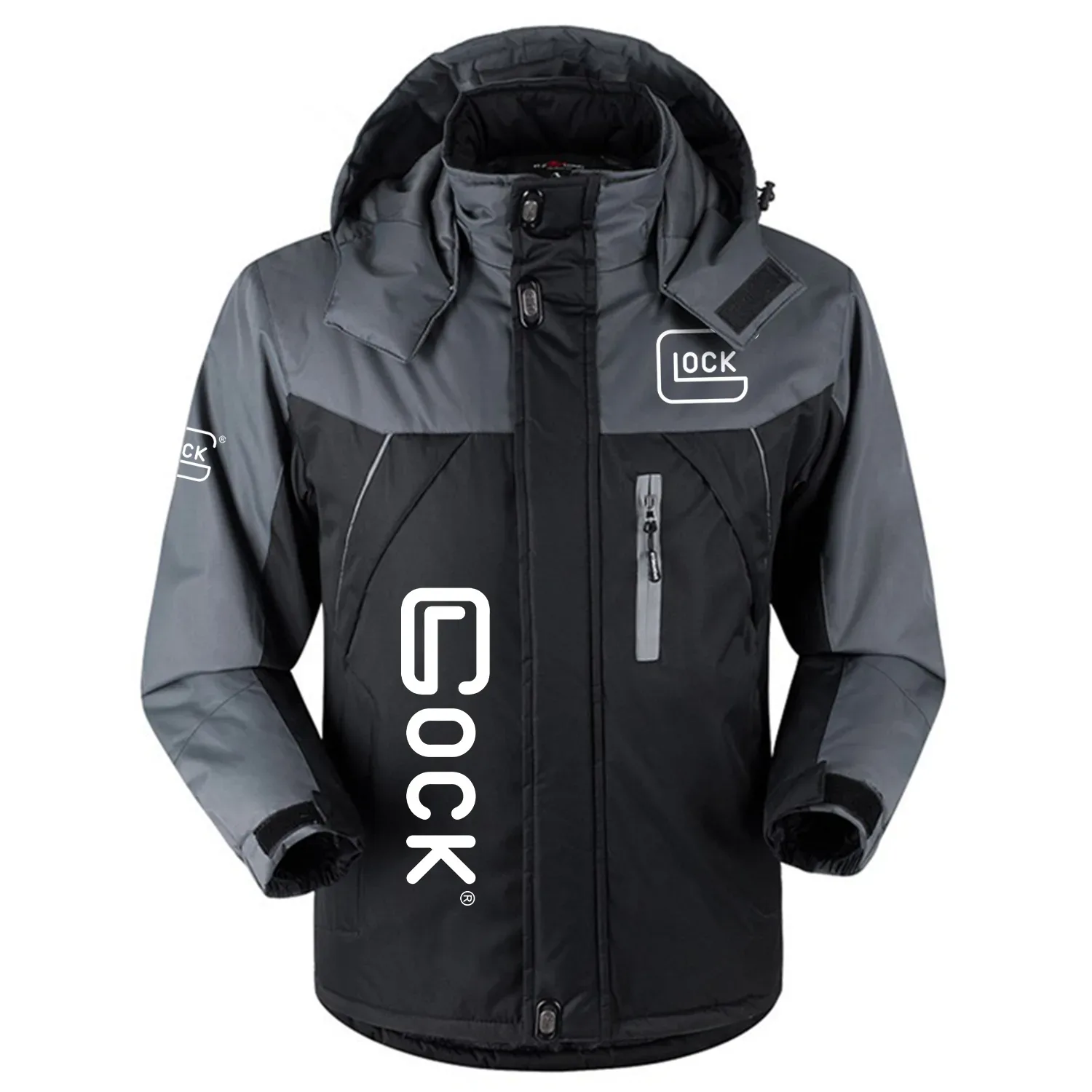 Glock Exclusive Logo Outdoor Charging Suit Slim Fit Plush Waterproof Windproof Jacket Detachable Hood OUHUPCS0815GOZ – Glock Jacket