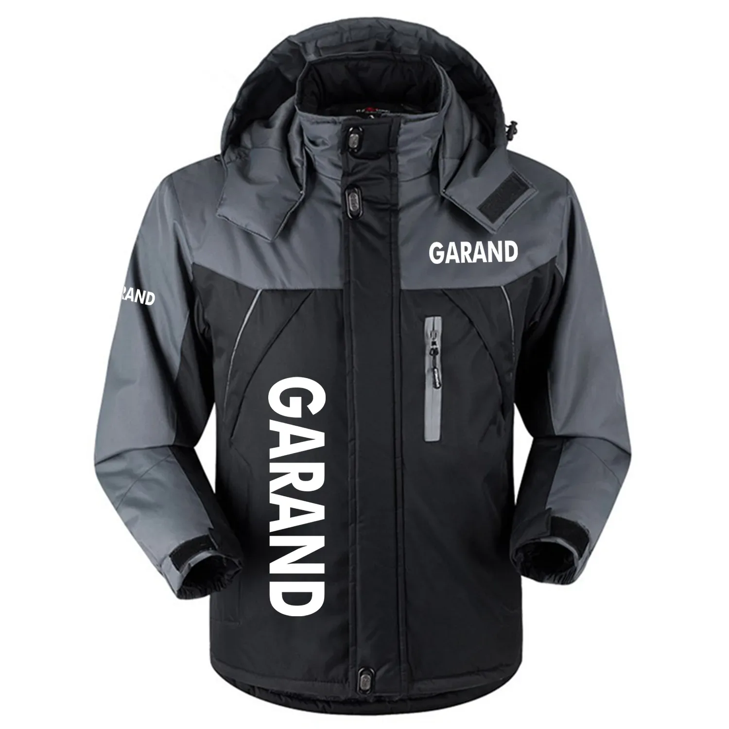 Garand Exclusive Logo Outdoor Charging Suit Slim Fit Plush Waterproof Windproof Jacket Detachable Hood OUHUPCS0815GRZ – Garand Jacket