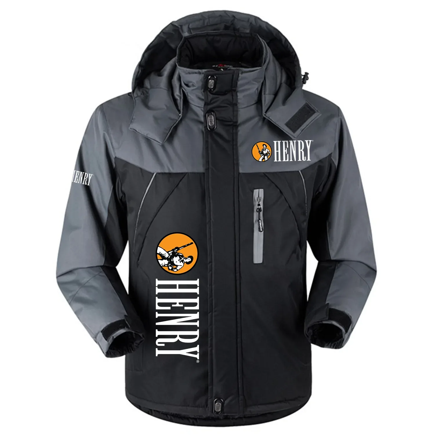 Henry Repeating Arms Exclusive Logo Outdoor Charging Suit Slim Fit Plush Waterproof Windproof Jacket Detachable Hood OUHUPCS0815HAZ – Henry Repeating Arms Jacket