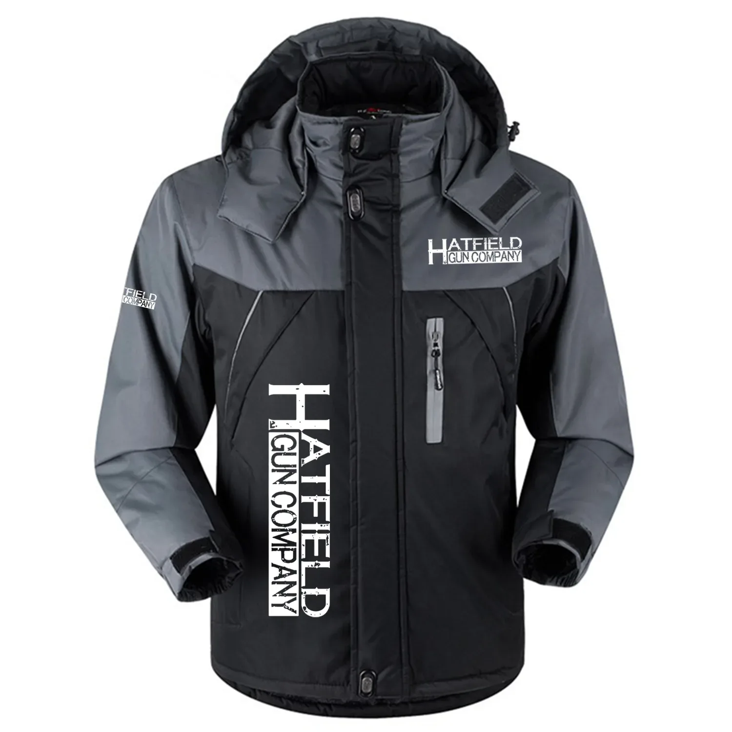 Hatfield Exclusive Logo Outdoor Charging Suit Slim Fit Plush Waterproof Windproof Jacket Detachable Hood OUHUPCS0815HTZ – Hatfield Jacket