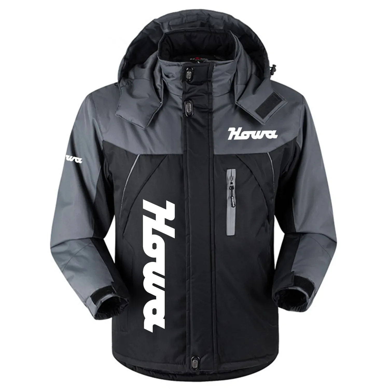 Howa Exclusive Logo Outdoor Charging Suit Slim Fit Plush Waterproof Windproof Jacket Detachable Hood OUHUPCS0815HWZ – Howa Jacket