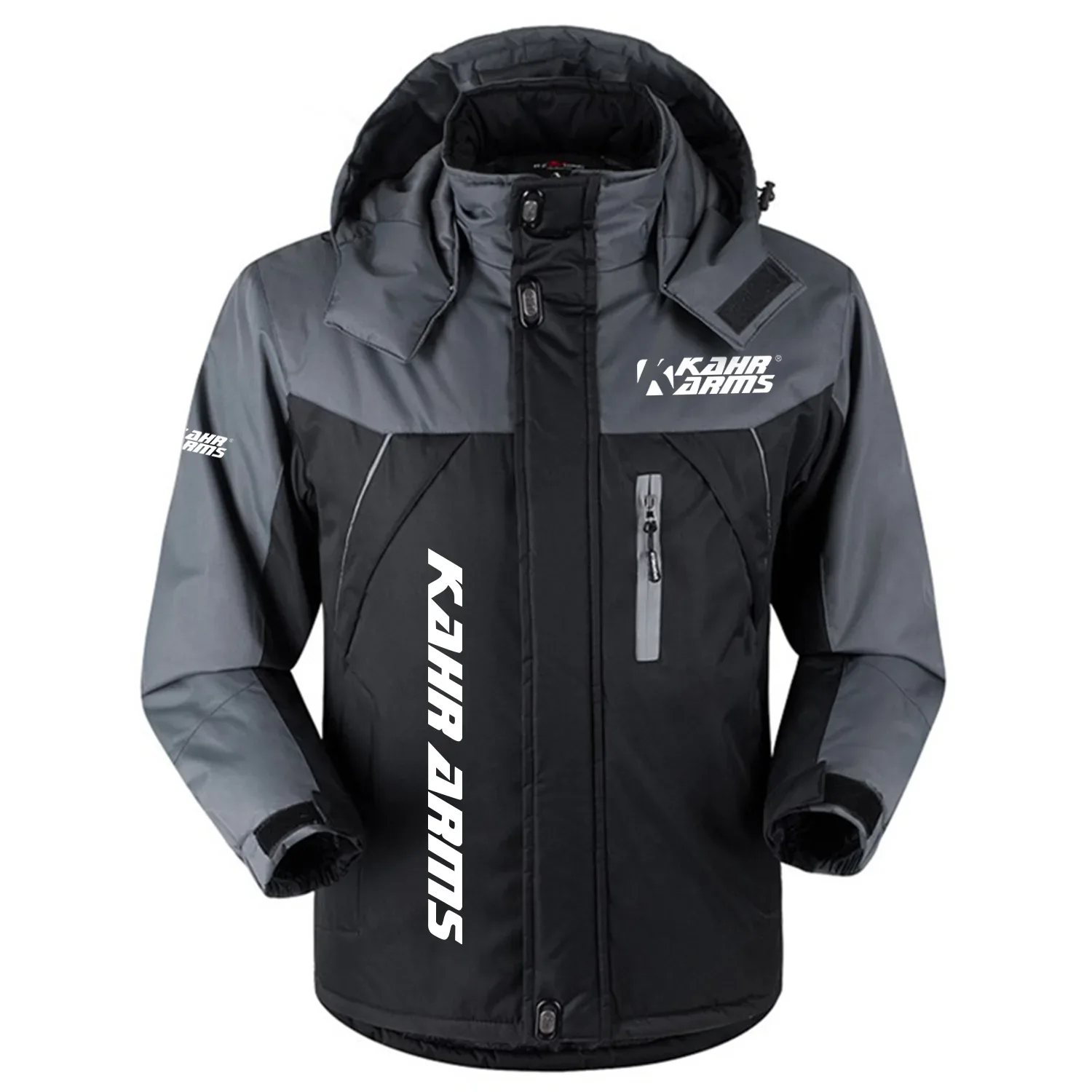 Kahr Arms Exclusive Logo Outdoor Charging Suit Slim Fit Plush Waterproof Windproof Jacket Detachable Hood OUHUPCS0815KAZ – Kahr Arms Jacket