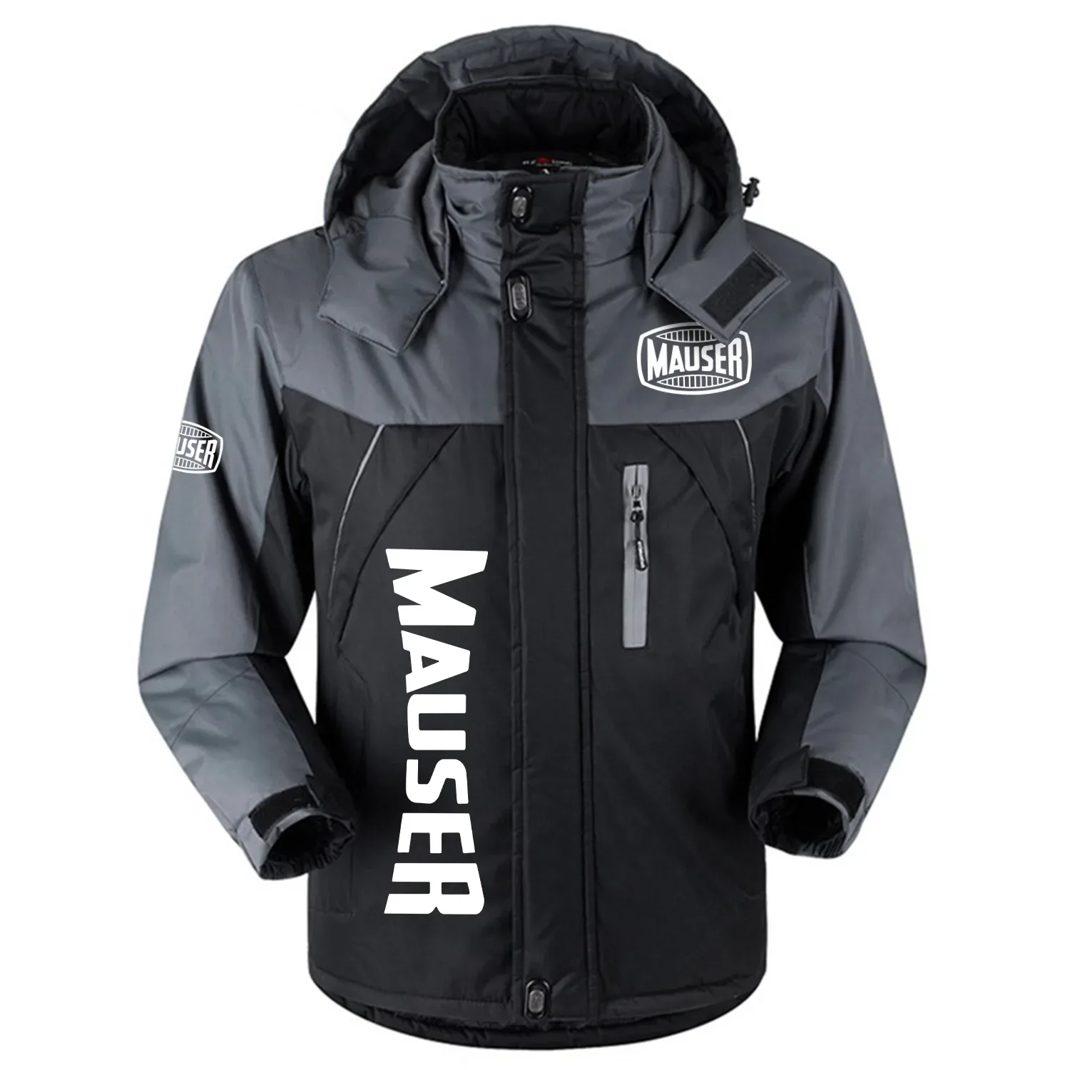 Mauser Exclusive Logo Outdoor Charging Suit Slim Fit Plush Waterproof Windproof Jacket Detachable Hood OUHUPCS0815MSZ – Mauser Jacket