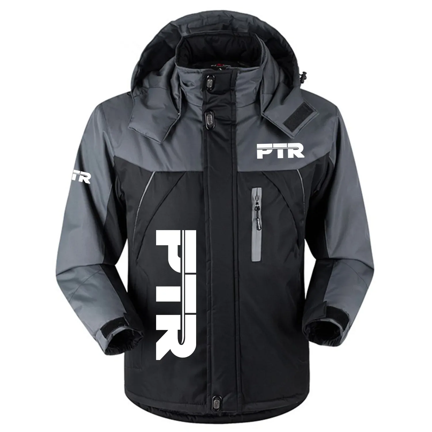 PTR Industries Exclusive Logo Outdoor Charging Suit Slim Fit Plush Waterproof Windproof Jacket Detachable Hood OUHUPCS0815PTZ – PTR Industries Jacket