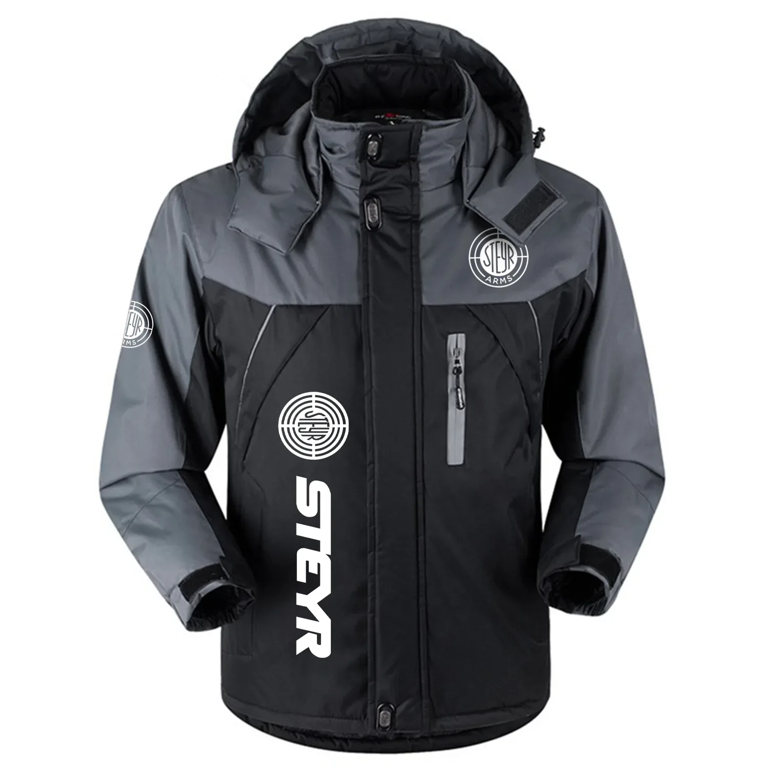 Steyr Exclusive Logo Outdoor Charging Suit Slim Fit Plush Waterproof Windproof Jacket Detachable Hood OUHUPCS0815STZ – Steyr Jacket