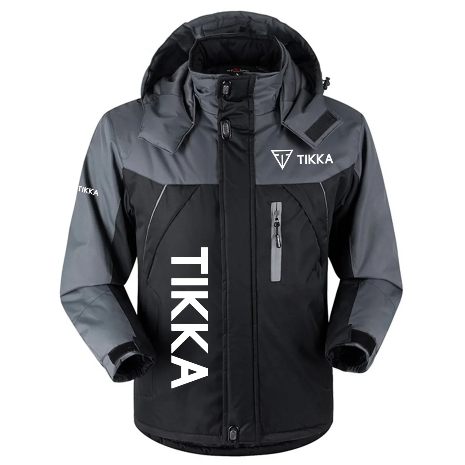 Tikka Exclusive Logo Outdoor Charging Suit Slim Fit Plush Waterproof Windproof Jacket Detachable Hood OUHUPCS0815TKZ – Tikka Jacket