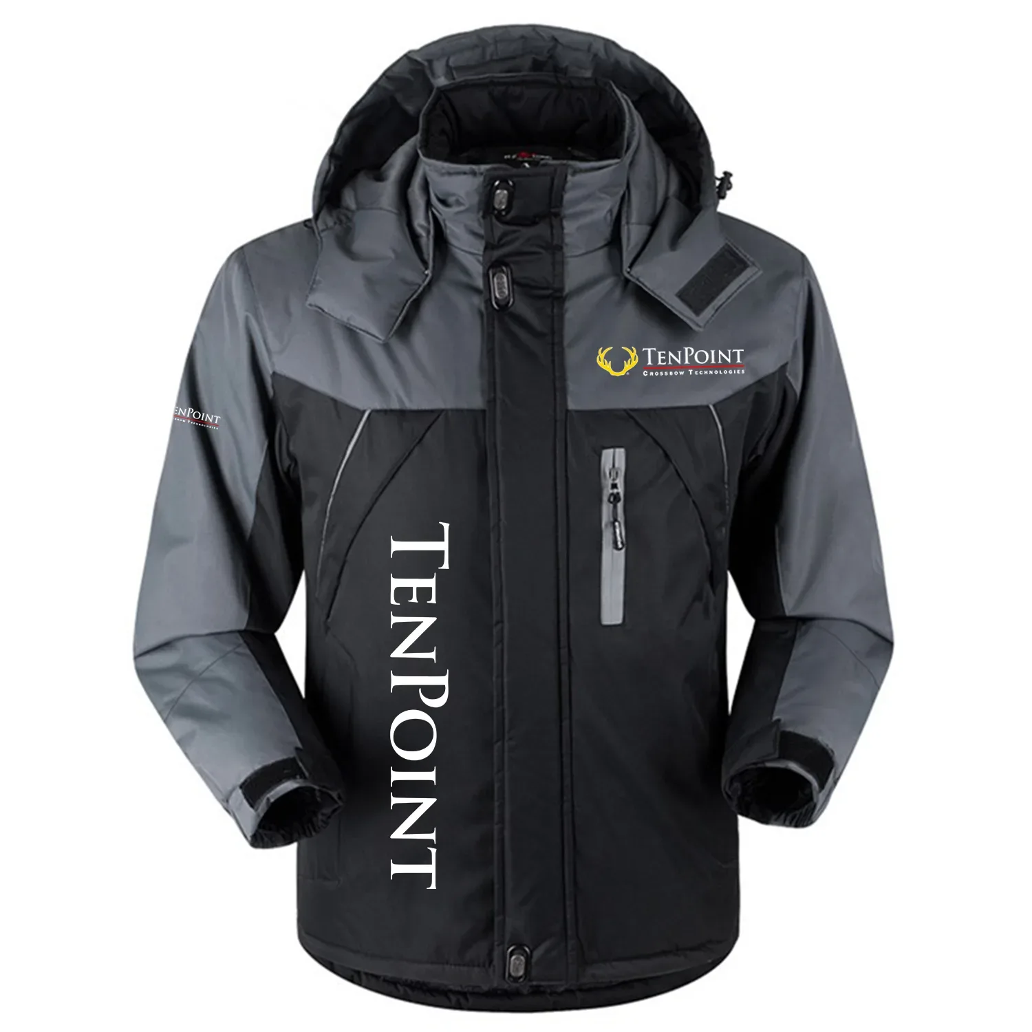 TenPoint Crossbow Exclusive Logo Outdoor Charging Suit Slim Fit Plush Waterproof Windproof Jacket Detachable Hood OUHUPCS0815TPZ – TenPoint Crossbow Jacket
