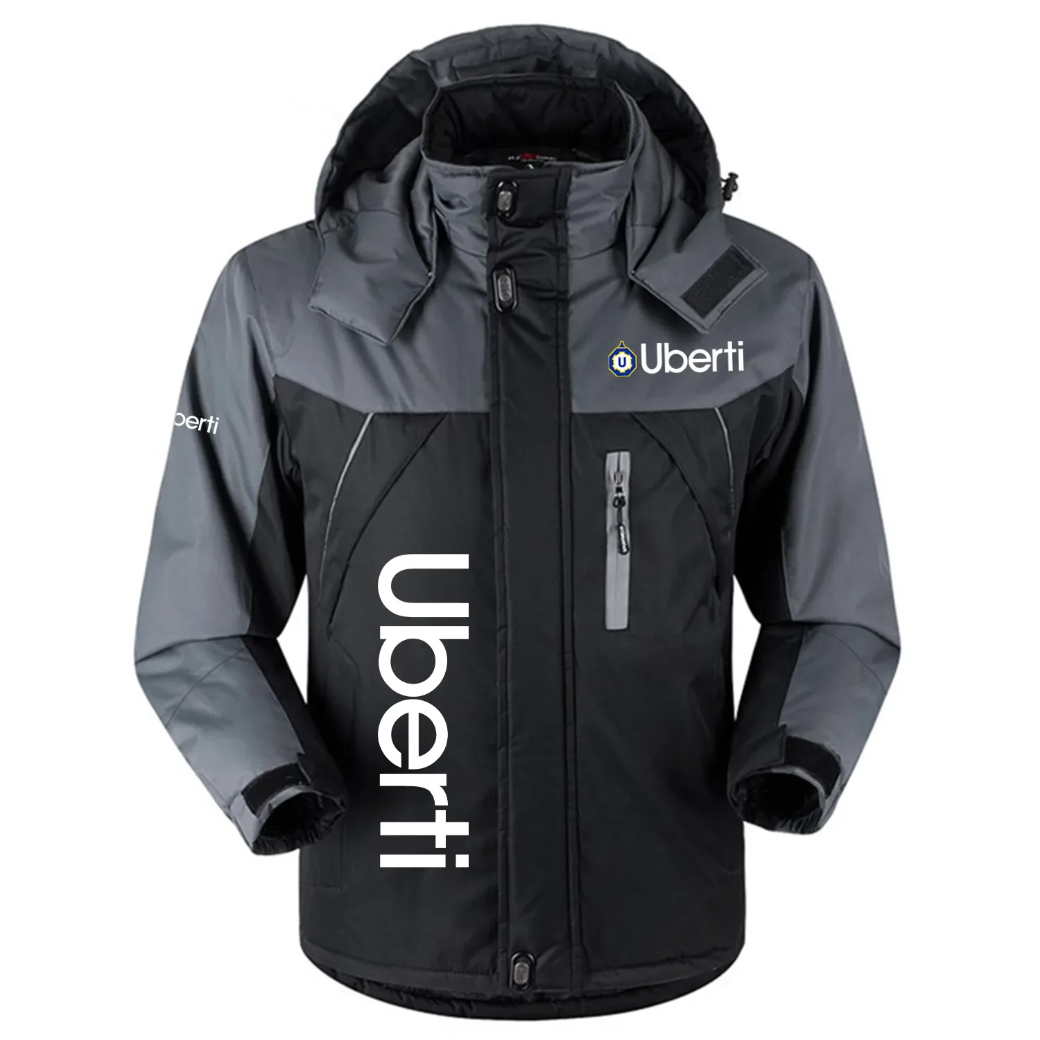 Uberti Exclusive Logo Outdoor Charging Suit Slim Fit Plush Waterproof Windproof Jacket Detachable Hood OUHUPCS0815UBZ – Uberti Jacket