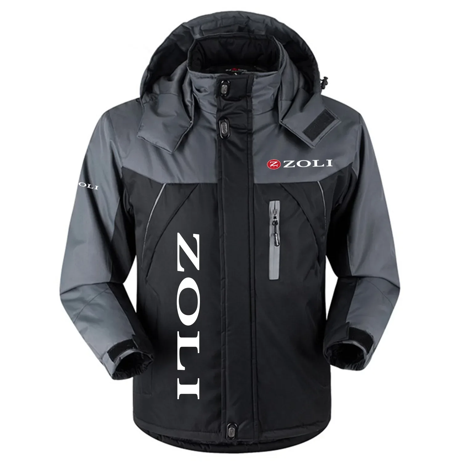 Zoli Exclusive Logo Outdoor Charging Suit Slim Fit Plush Waterproof Windproof Jacket Detachable Hood OUHUPCS0815ZLZ – Zoli Jacket