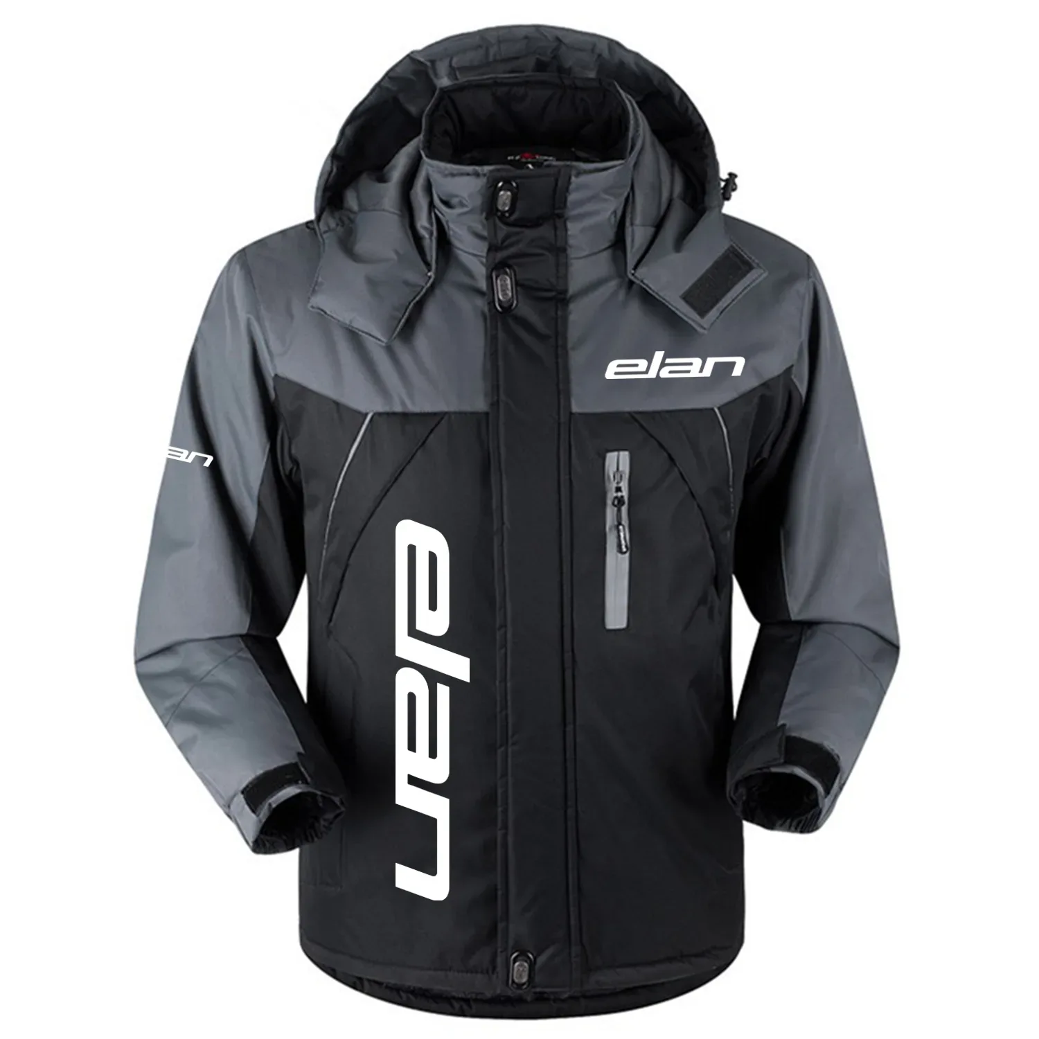 Elan Exclusive Logo Outdoor Charging Suit Slim Fit Plush Waterproof Windproof Jacket Detachable Hood OUSKPCS0820ELZ – Elan Gift