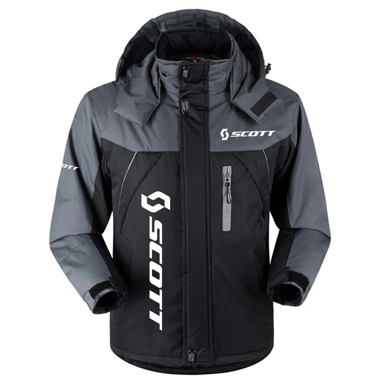 Scott Exclusive Logo Outdoor Charging Suit Slim Fit Plush Waterproof Windproof Jacket Detachable Hood OUSKPCS0820SCZ – Scott Gift