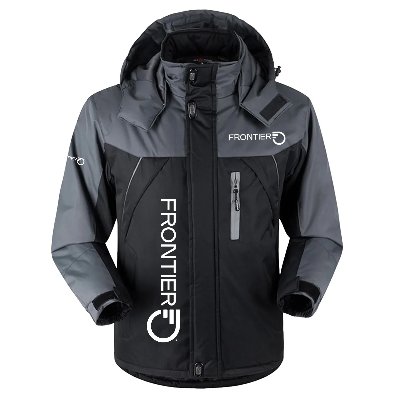 Frontier Communications Exclusive Logo Outdoor Charging Suit Slim Fit Plush Waterproof Windproof Jacket Detachable Hood TOTTPCS1012FCZ – Frontier Communications Jacket Frontier Communications Exclusive Logo Outdoor Charging Suit Slim Fit Plush Waterproof Windproof Jacket Detachable Hood TOTTPCS1012FCZ – Frontier Communications Jacket