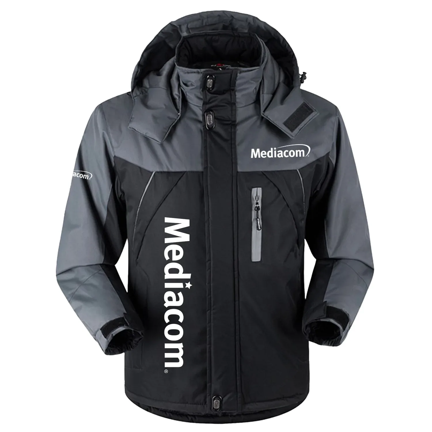 Mediacom Exclusive Logo Outdoor Charging Suit Slim Fit Plush Waterproof Windproof Jacket Detachable Hood TOTTPCS1012MDZ – Mediacom Jacket Mediacom Exclusive Logo Outdoor Charging Suit Slim Fit Plush Waterproof Windproof Jacket Detachable Hood TOTTPCS1012MDZ – Mediacom Jacket