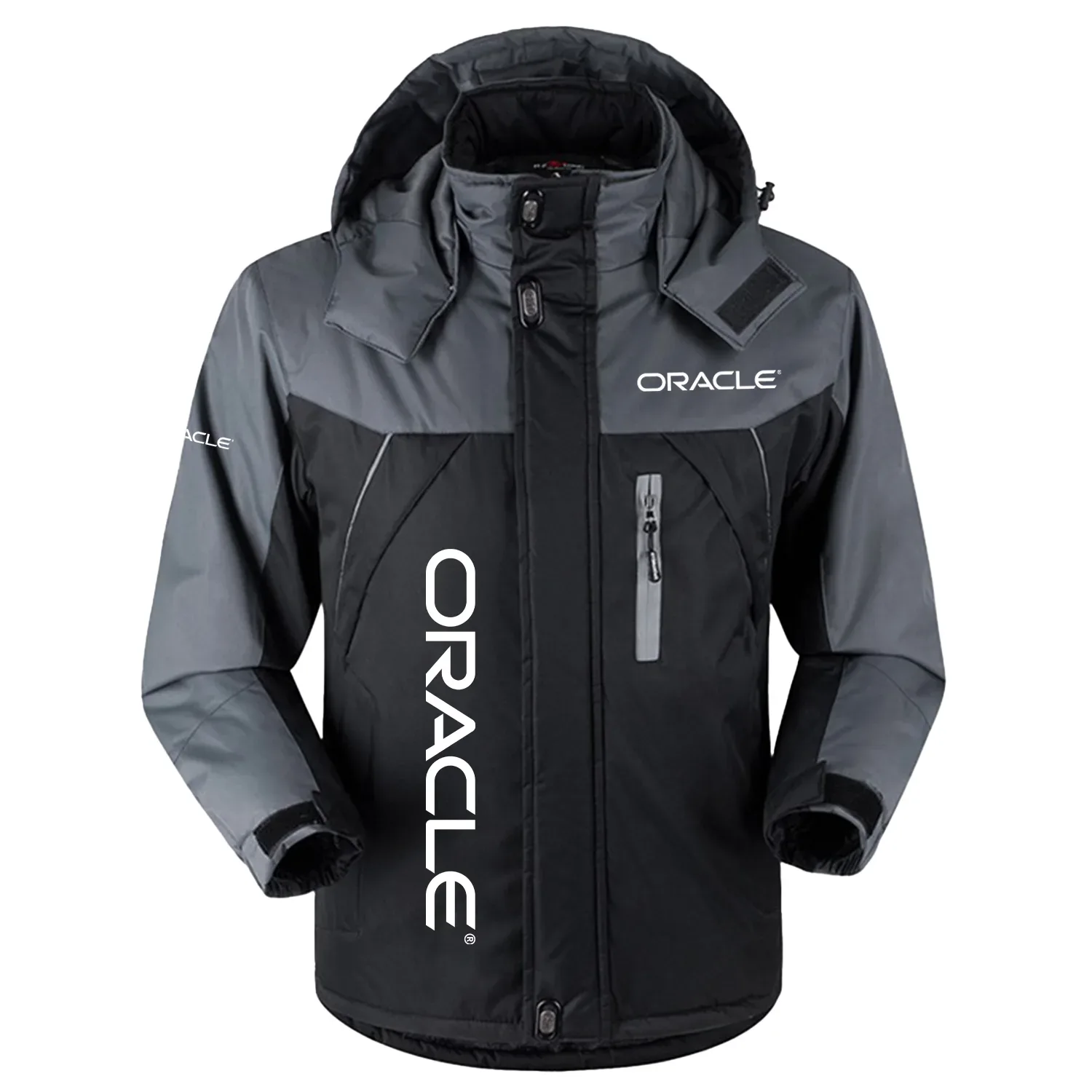 Oracle Exclusive Logo Outdoor Charging Suit Slim Fit Plush Waterproof Windproof Jacket Detachable Hood TOTTPCS1012ORZ – Oracle Jacket