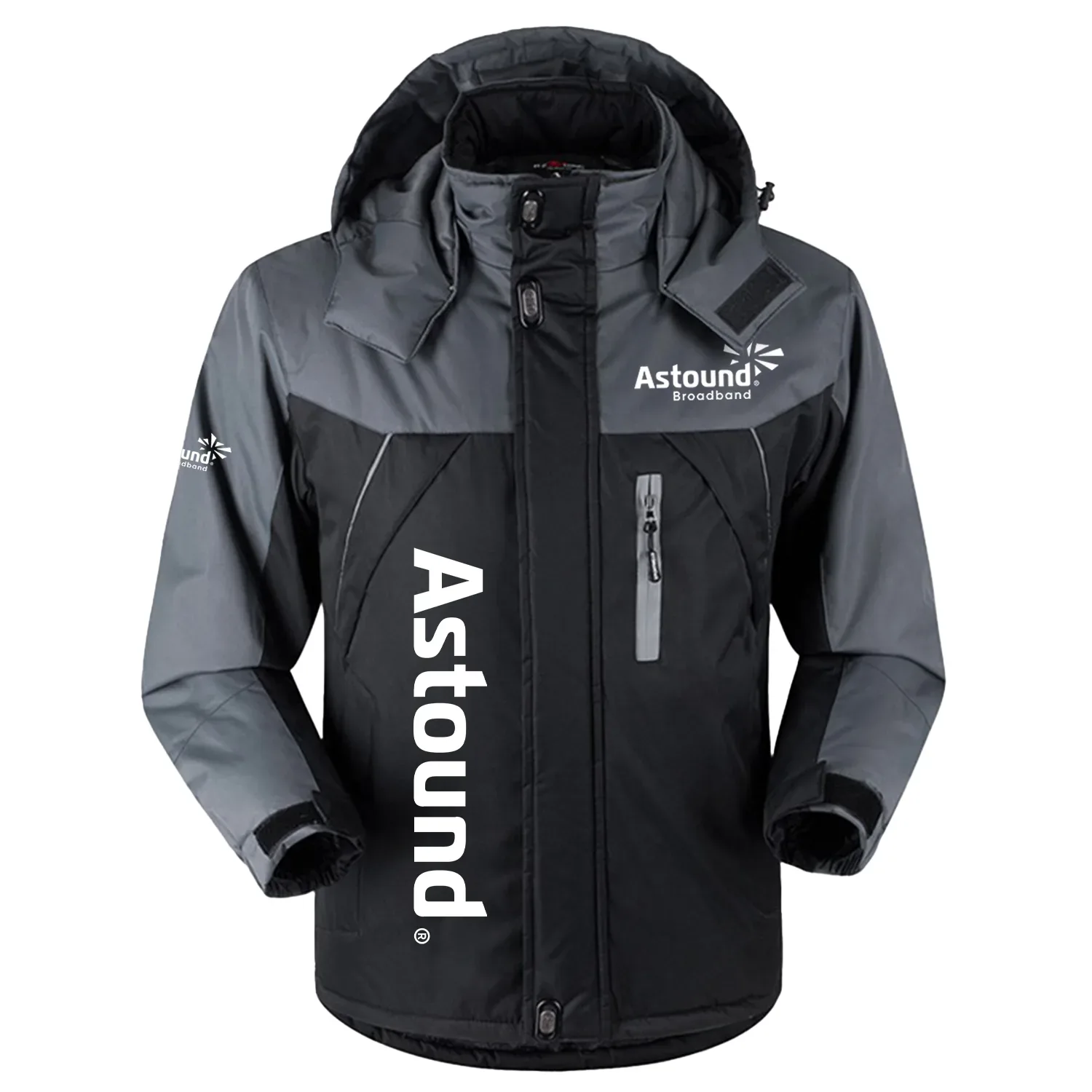 RCN Astound Broadband Exclusive Logo Outdoor Charging Suit Slim Fit Plush Waterproof Windproof Jacket Detachable Hood TOTTPCS1012RCZ – RCN Astound Broadband Jacket