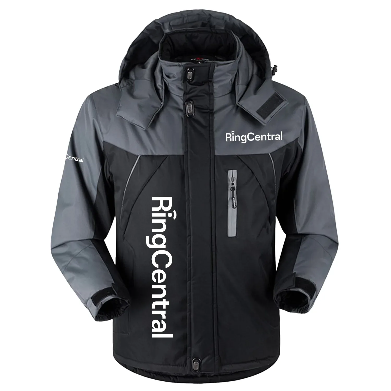 RingCentral Exclusive Logo Outdoor Charging Suit Slim Fit Plush Waterproof Windproof Jacket Detachable Hood TOTTPCS1012RGZ – RingCentral Jacket