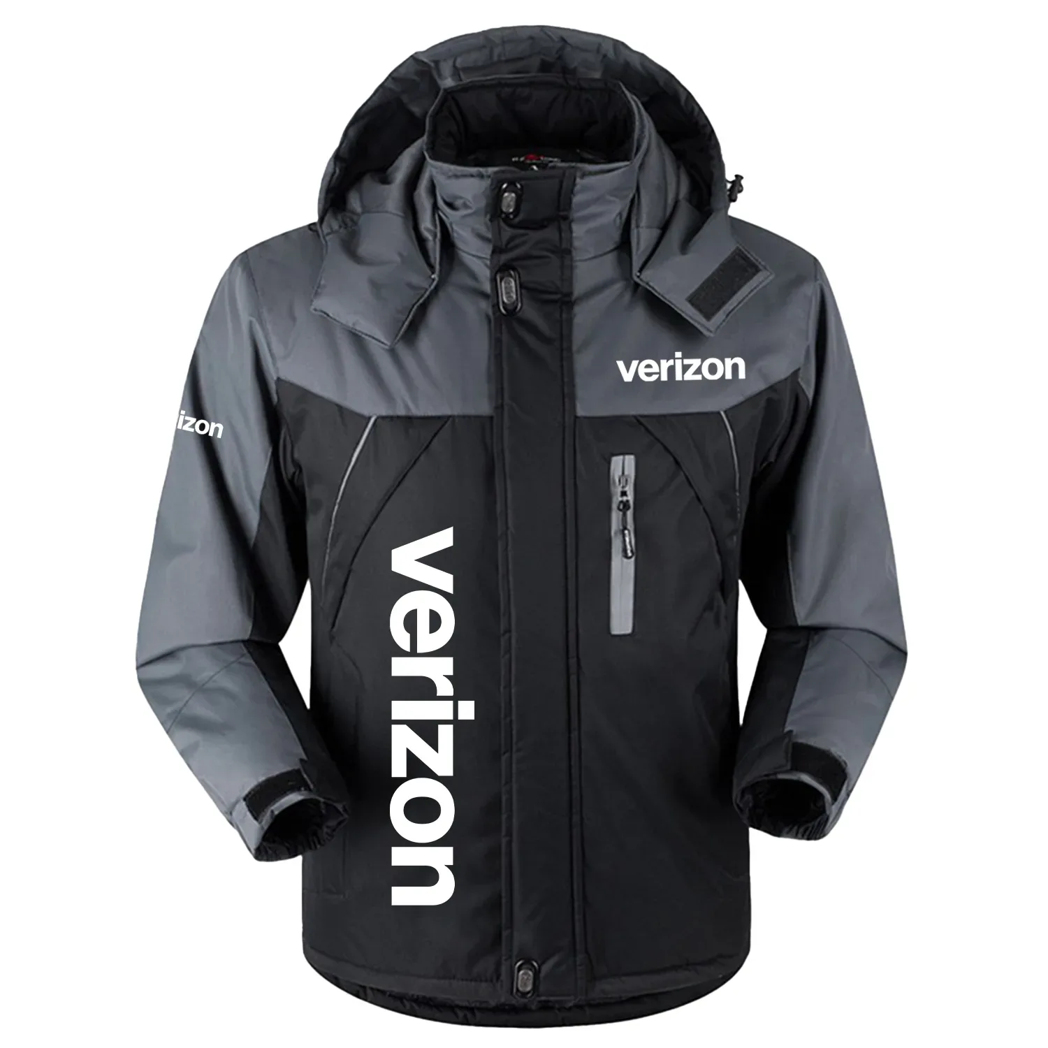 Verizon Exclusive Logo Outdoor Charging Suit Slim Fit Plush Waterproof Windproof Jacket Detachable Hood TOTTPCS1012VZZ – Verizon Jacket