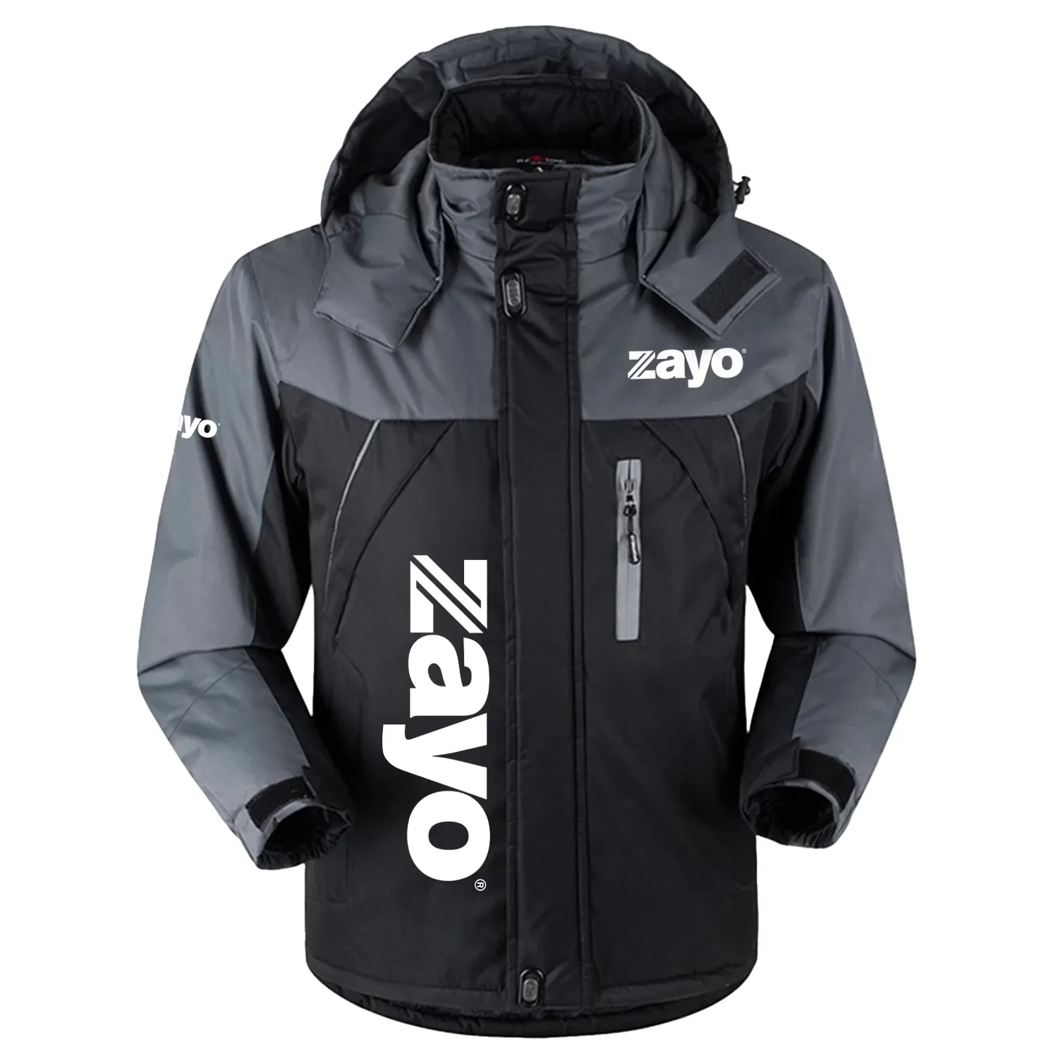 Zayo Group Exclusive Logo Outdoor Charging Suit Slim Fit Plush Waterproof Windproof Jacket Detachable Hood TOTTPCS1012ZGZ – Zayo Group Jacket