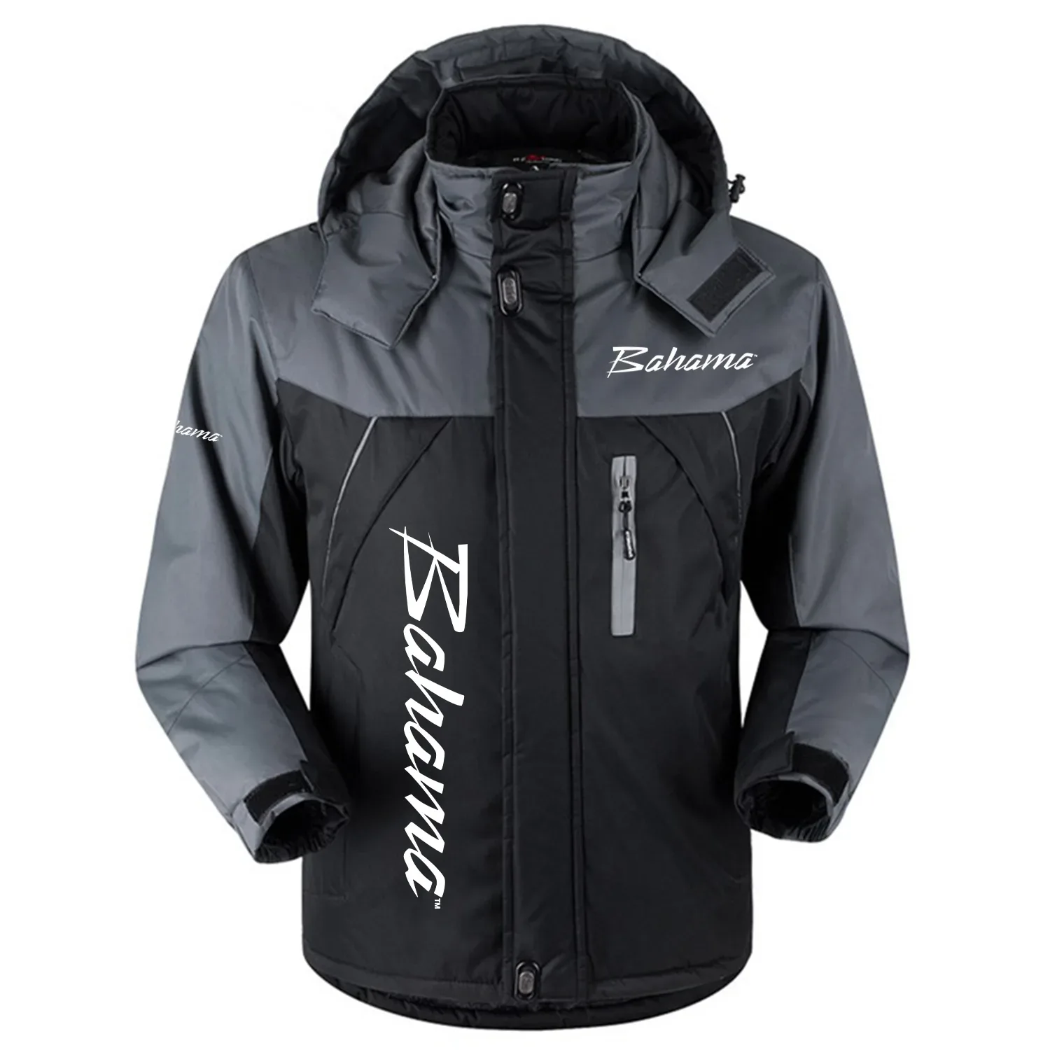 Bahama Exclusive Logo Outdoor Charging Suit Slim Fit Plush Waterproof Windproof Jacket Detachable Hood TTPDPCS2409BMZ – Bahama Jacket