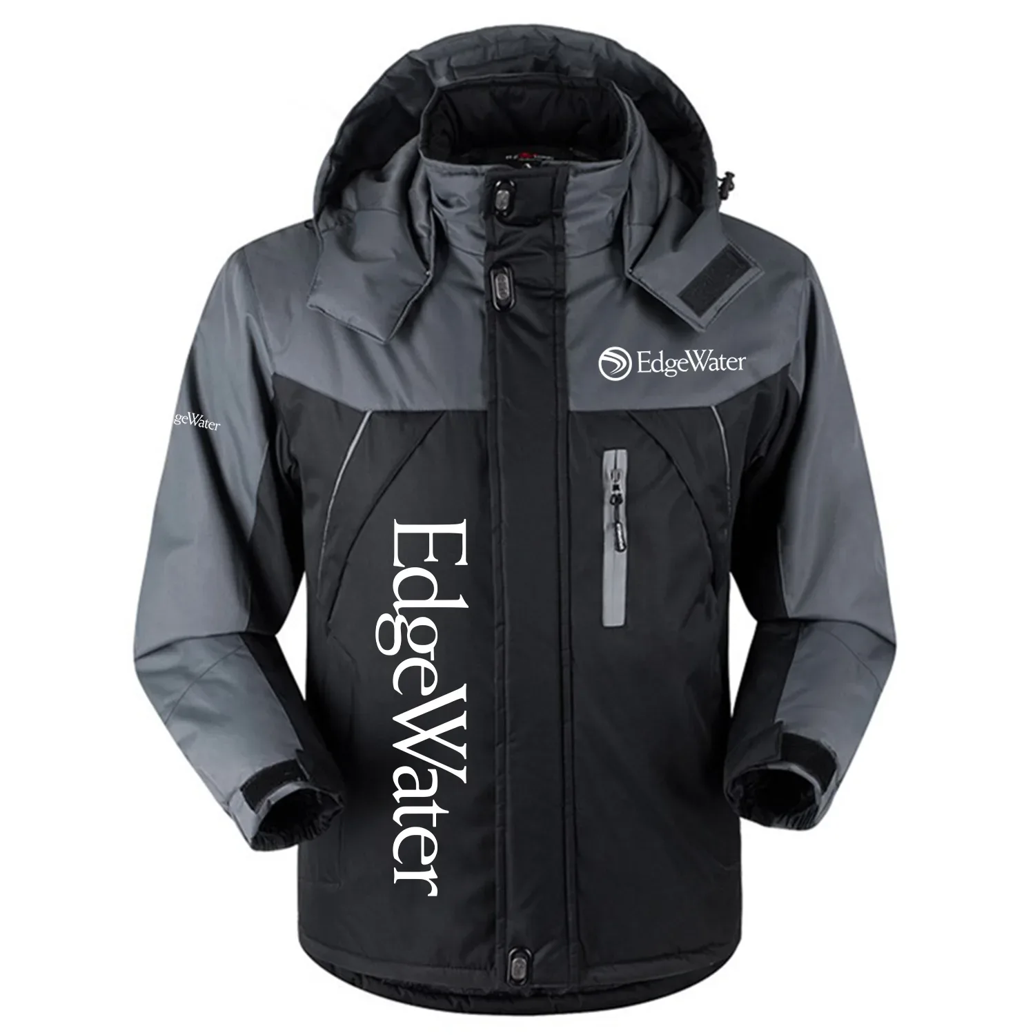EdgeWater Exclusive Logo Outdoor Charging Suit Slim Fit Plush Waterproof Windproof Jacket Detachable Hood TTPDPCS2409EDZ – EdgeWater Jacket