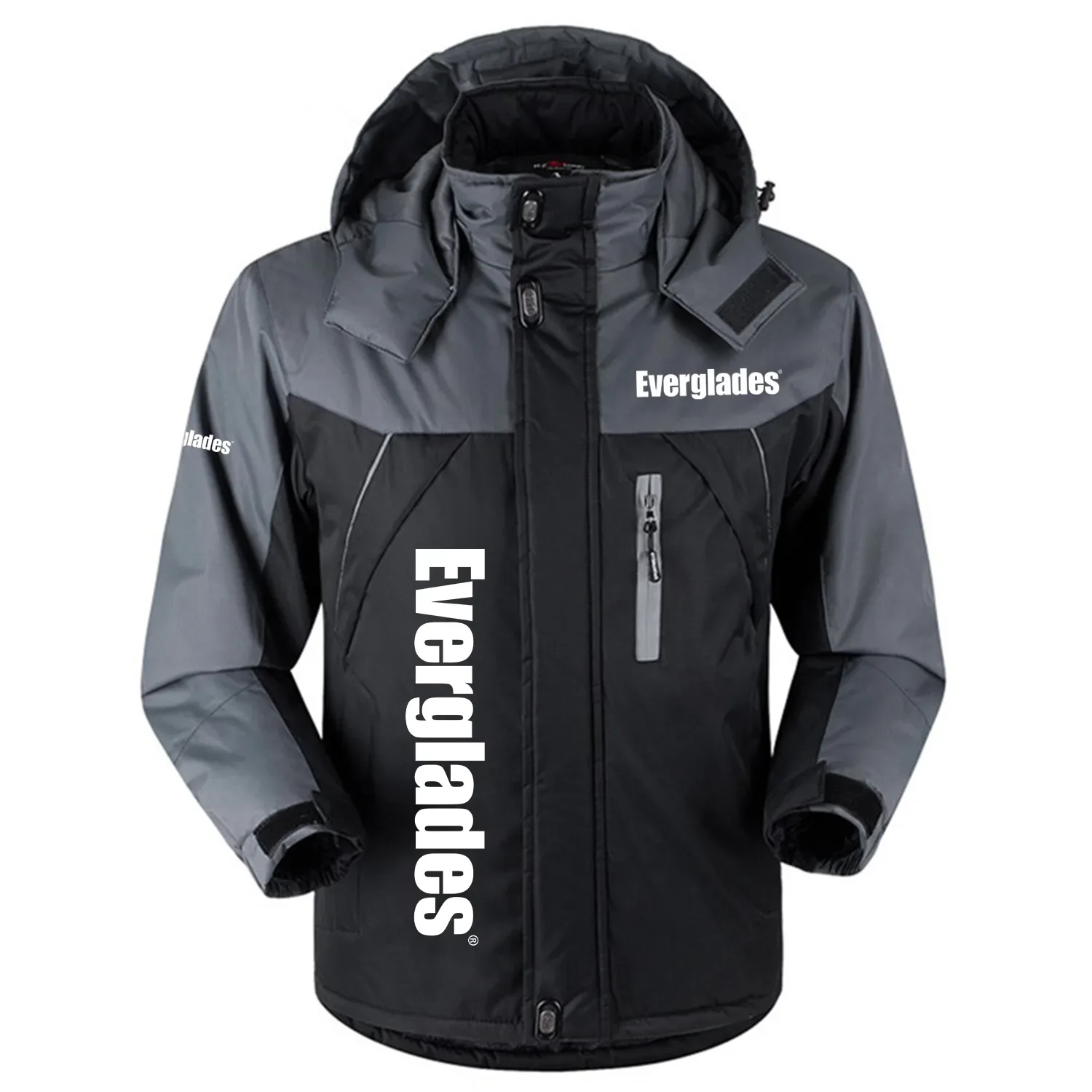 Everglades Exclusive Logo Outdoor Charging Suit Slim Fit Plush Waterproof Windproof Jacket Detachable Hood TTPDPCS2409ERZ – Everglades Jacket