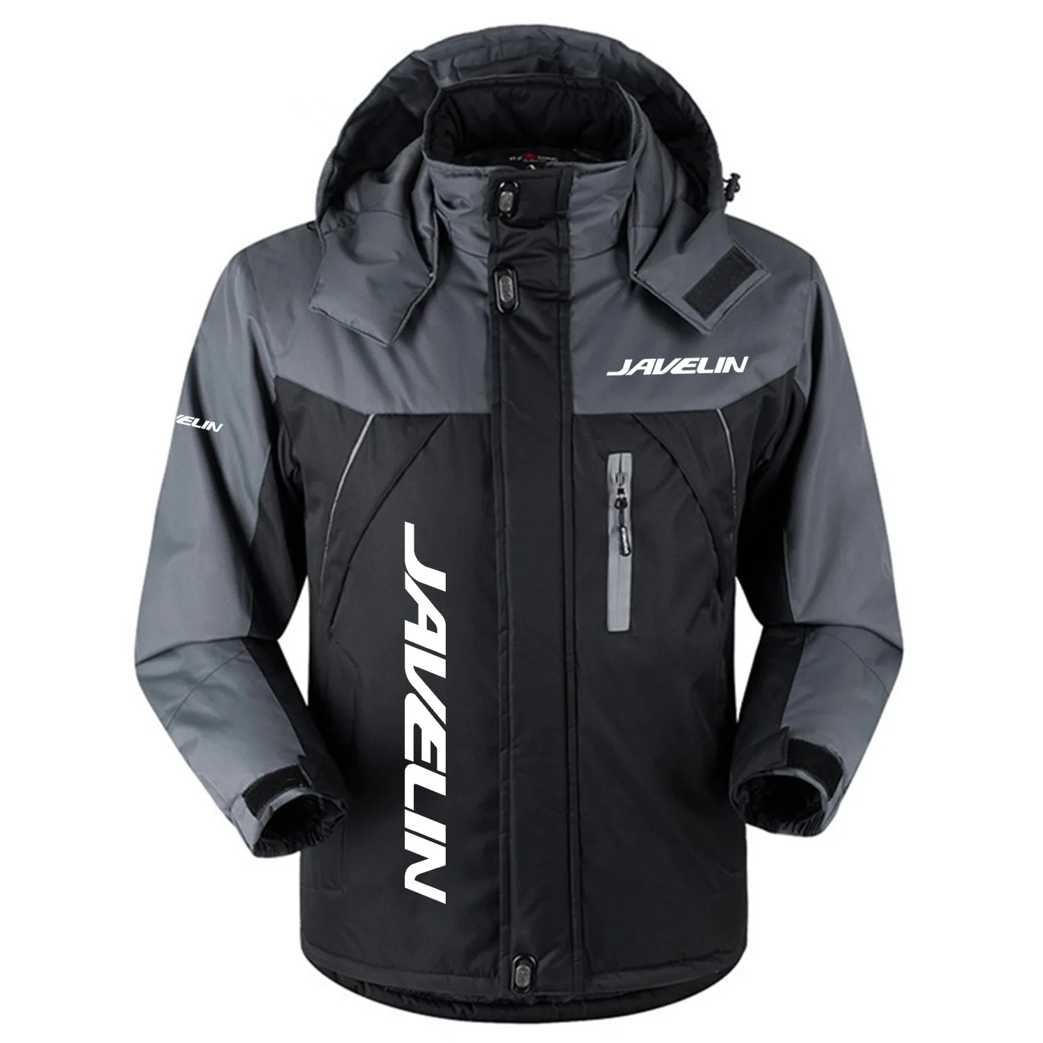 Javelin Exclusive Logo Outdoor Charging Suit Slim Fit Plush Waterproof Windproof Jacket Detachable Hood TTPDPCS2409JAZ – Javelin Jacket