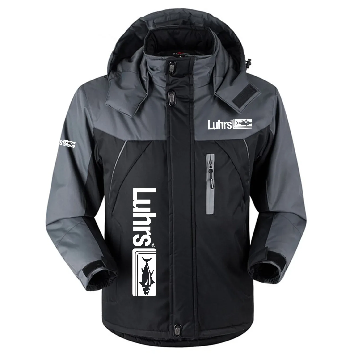 Luhrs Exclusive Logo Outdoor Charging Suit Slim Fit Plush Waterproof Windproof Jacket Detachable Hood TTPDPCS2409LHZ – Luhrs Jacket Luhrs Exclusive Logo Outdoor Charging Suit Slim Fit Plush Waterproof Windproof Jacket Detachable Hood TTPDPCS2409LHZ – Luhrs Jacket
