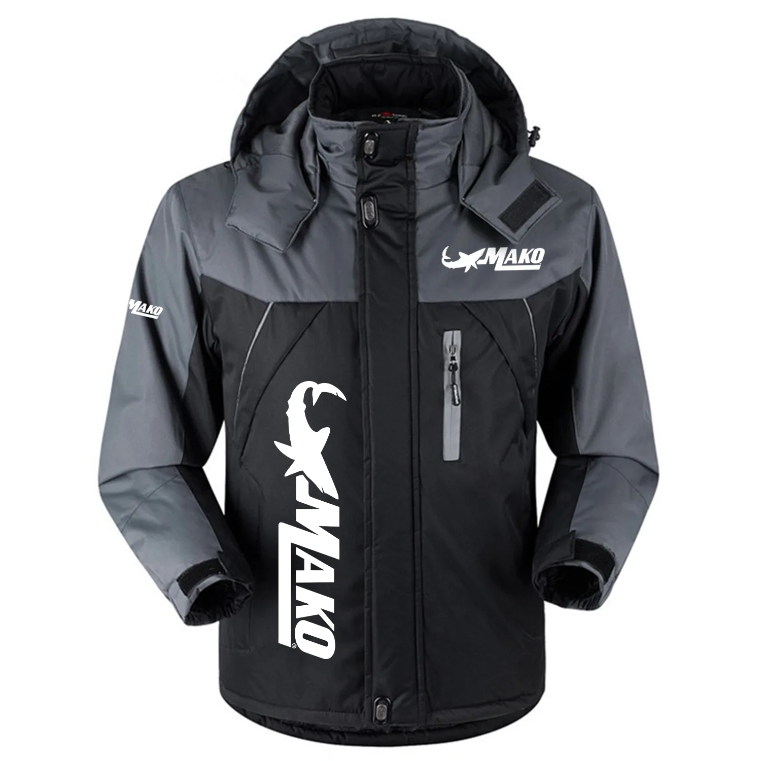 Mako Exclusive Logo Outdoor Charging Suit Slim Fit Plush Waterproof Windproof Jacket Detachable Hood TTPDPCS2409MAZ – Mako Jacket Mako Exclusive Logo Outdoor Charging Suit Slim Fit Plush Waterproof Windproof Jacket Detachable Hood TTPDPCS2409MAZ – Mako Jacket