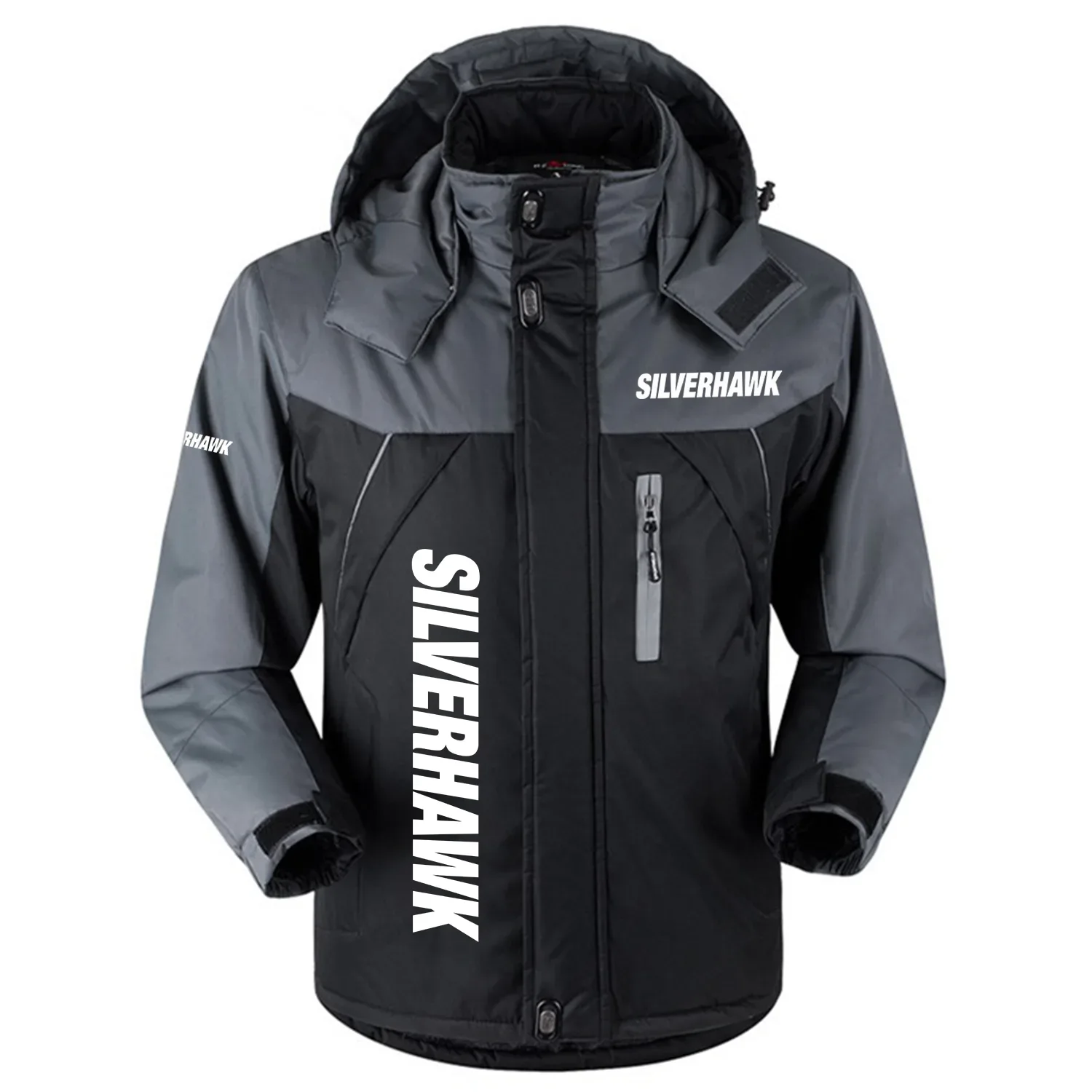 Silverhawk Exclusive Logo Outdoor Charging Suit Slim Fit Plush Waterproof Windproof Jacket Detachable Hood TTPDPCS2409SQZ – Silverhawk Jacket Silverhawk Exclusive Logo Outdoor Charging Suit Slim Fit Plush Waterproof Windproof Jacket Detachable Hood TTPDPCS2409SQZ – Silverhawk Jacket